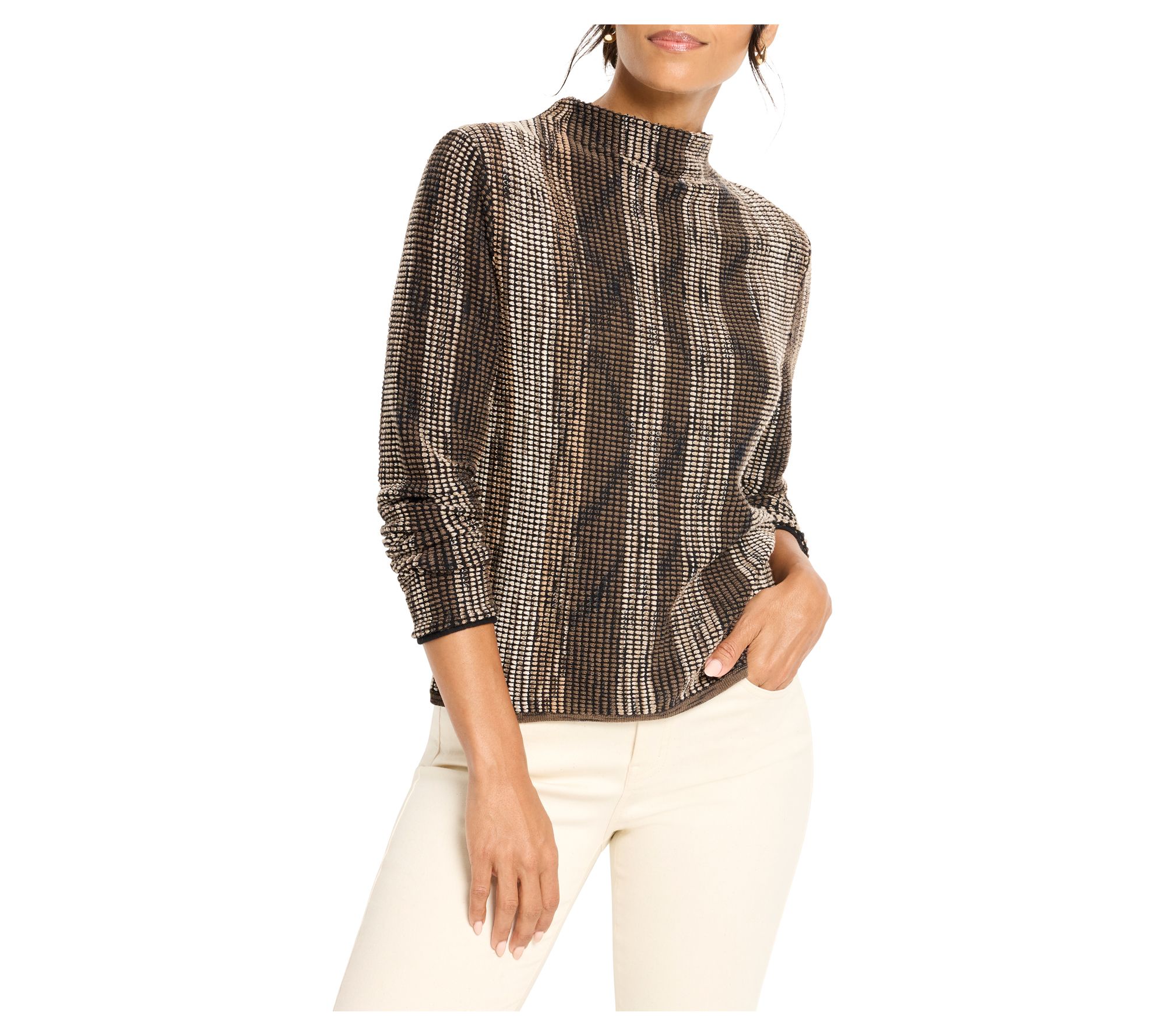 NIC+ZOE Ombre Pixel Knit Sweater