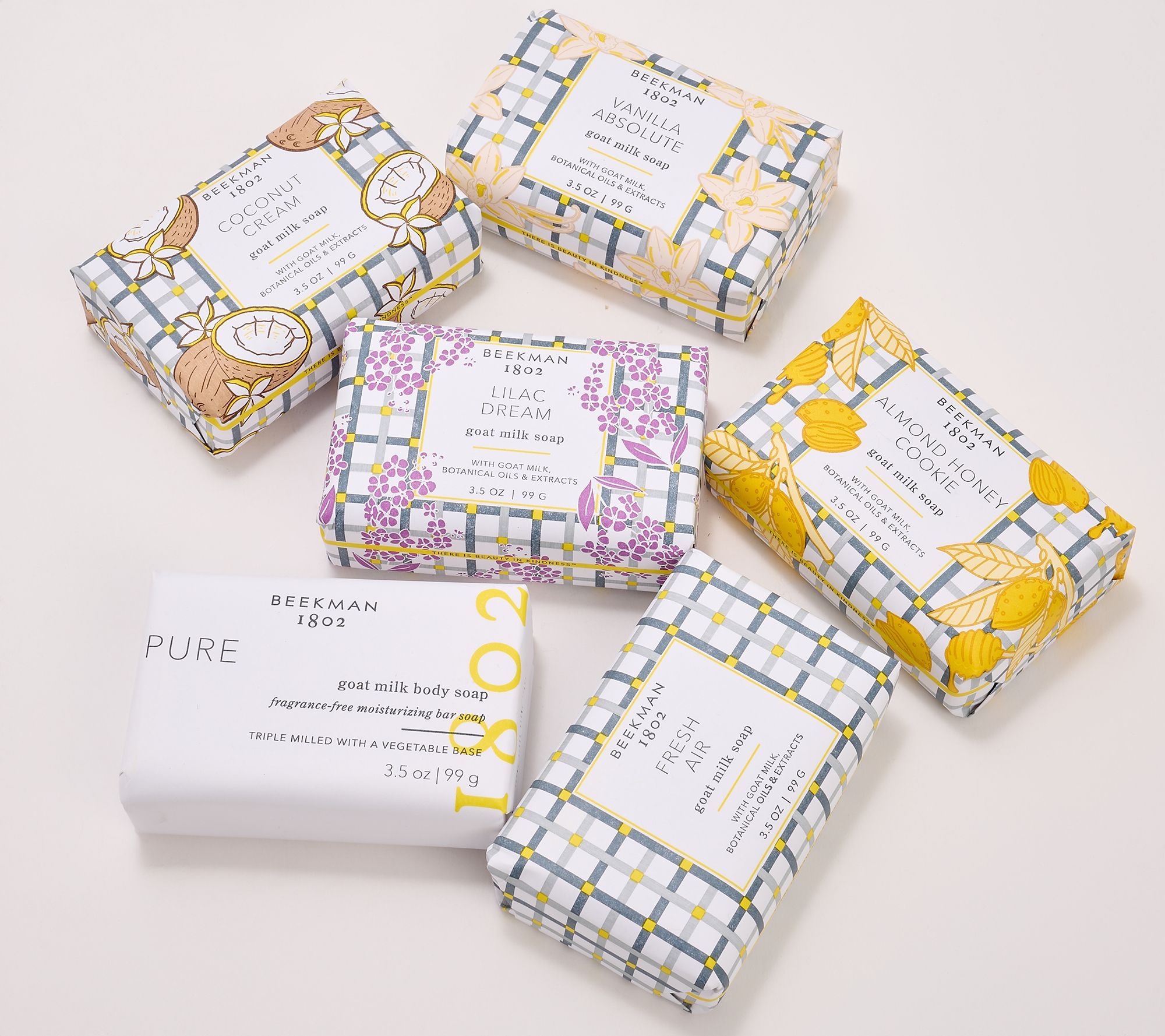 Beekman 1802 3.5oz Goat Milk Bar Soap 6pc Collection