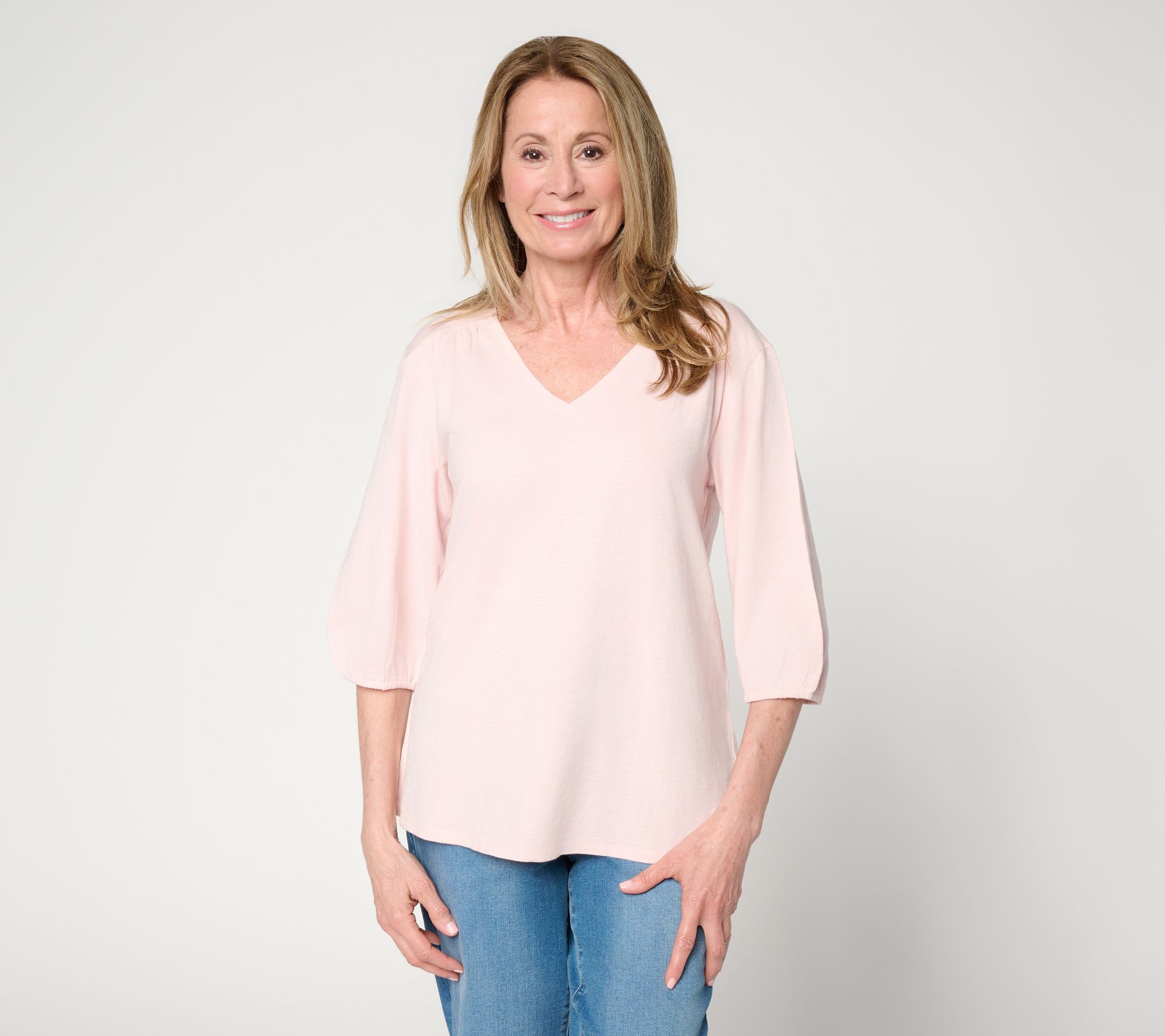Ree by the Pioneer Woman Essentials Slub Knit V-Neck Top