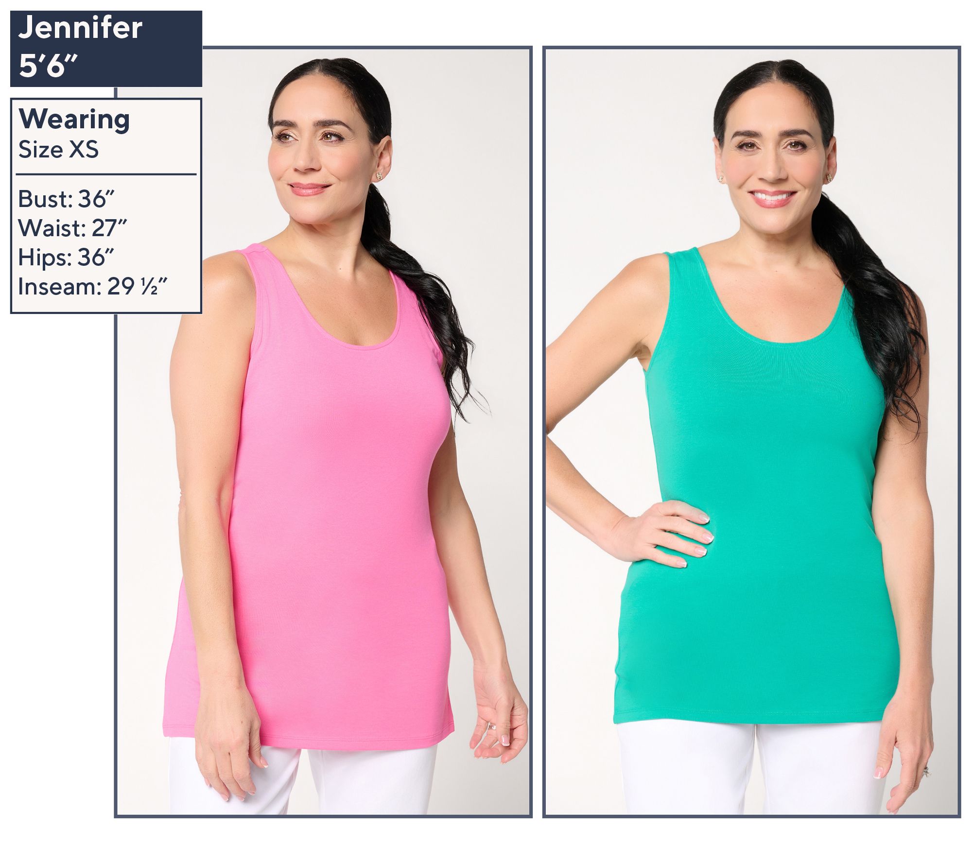Denim & Co. Essentials So Soft Jersey 2 Pack Tunic and Tank Top