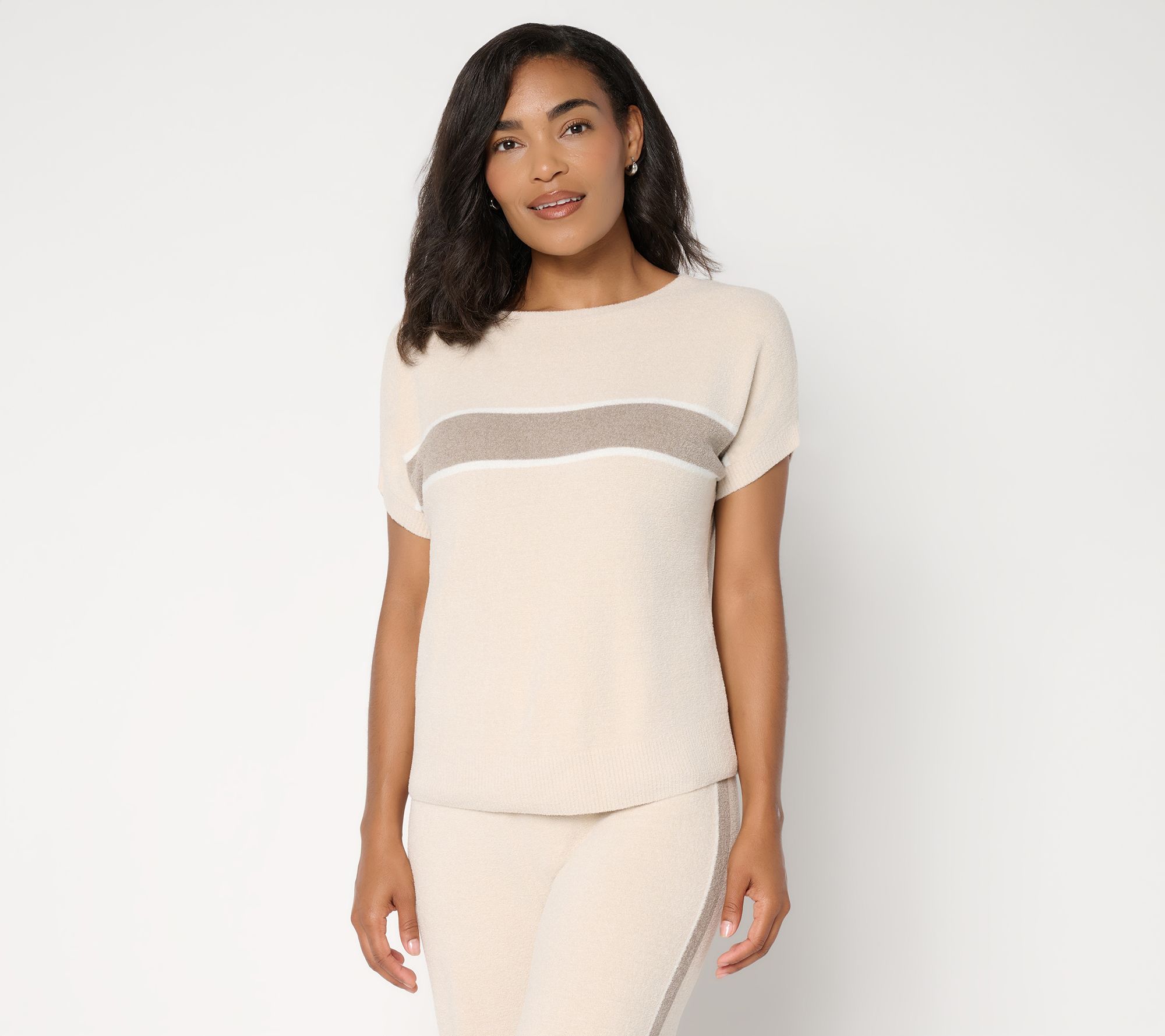 Barefoot Dreams CozyChic Ultra Lite Contrast Stripe Pullover