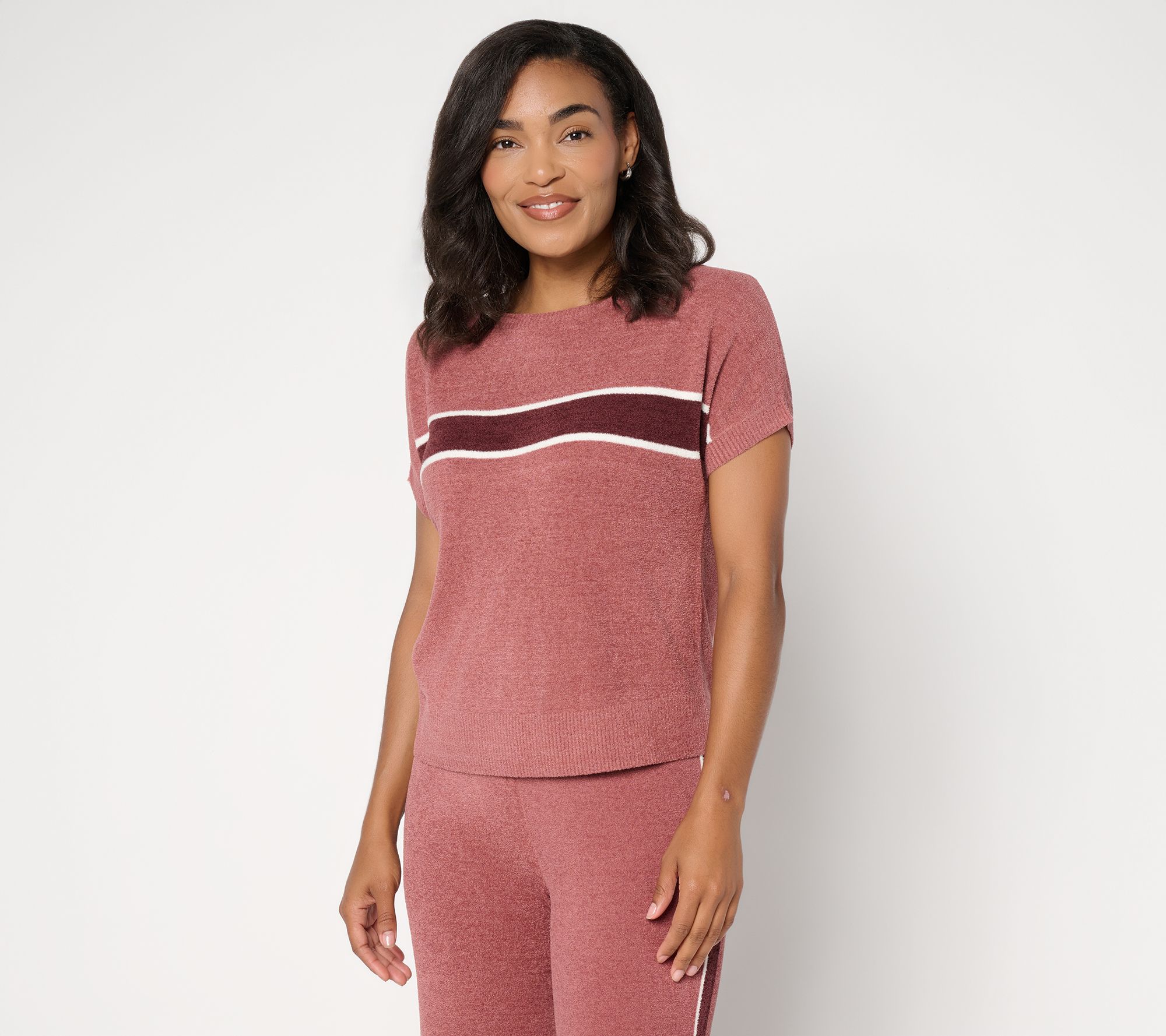 Barefoot Dreams CozyChic Ultra Lite Contrast Stripe Pullover