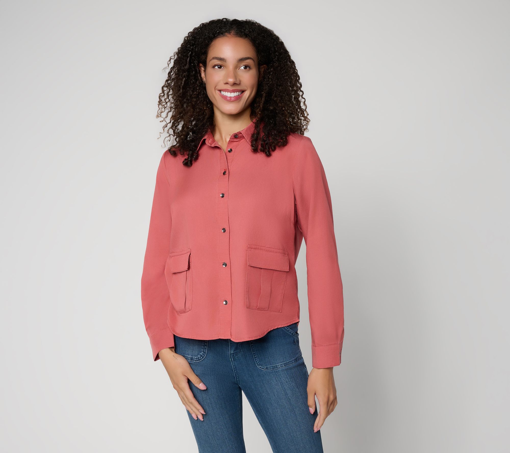  Peace Love World Boheme Lyocell Utility Shirt With Pockets