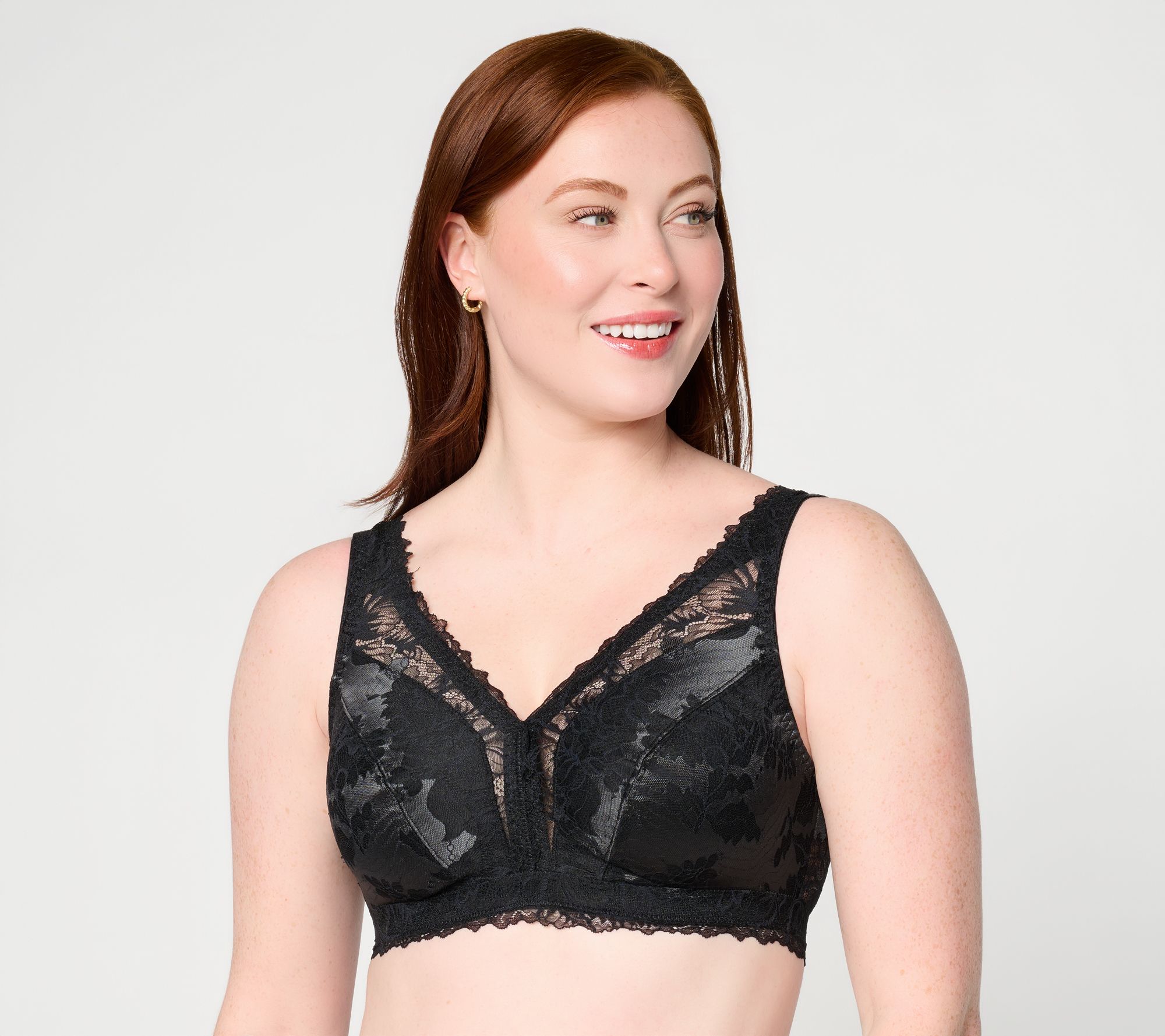 "As Is" Breezies Lace and Micro Cross Dyed Bralette