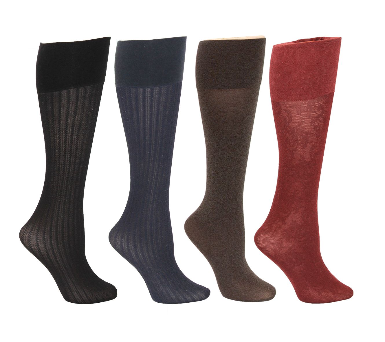 Envy Legwear Ladies 4 Pair Pack Trouser Socks