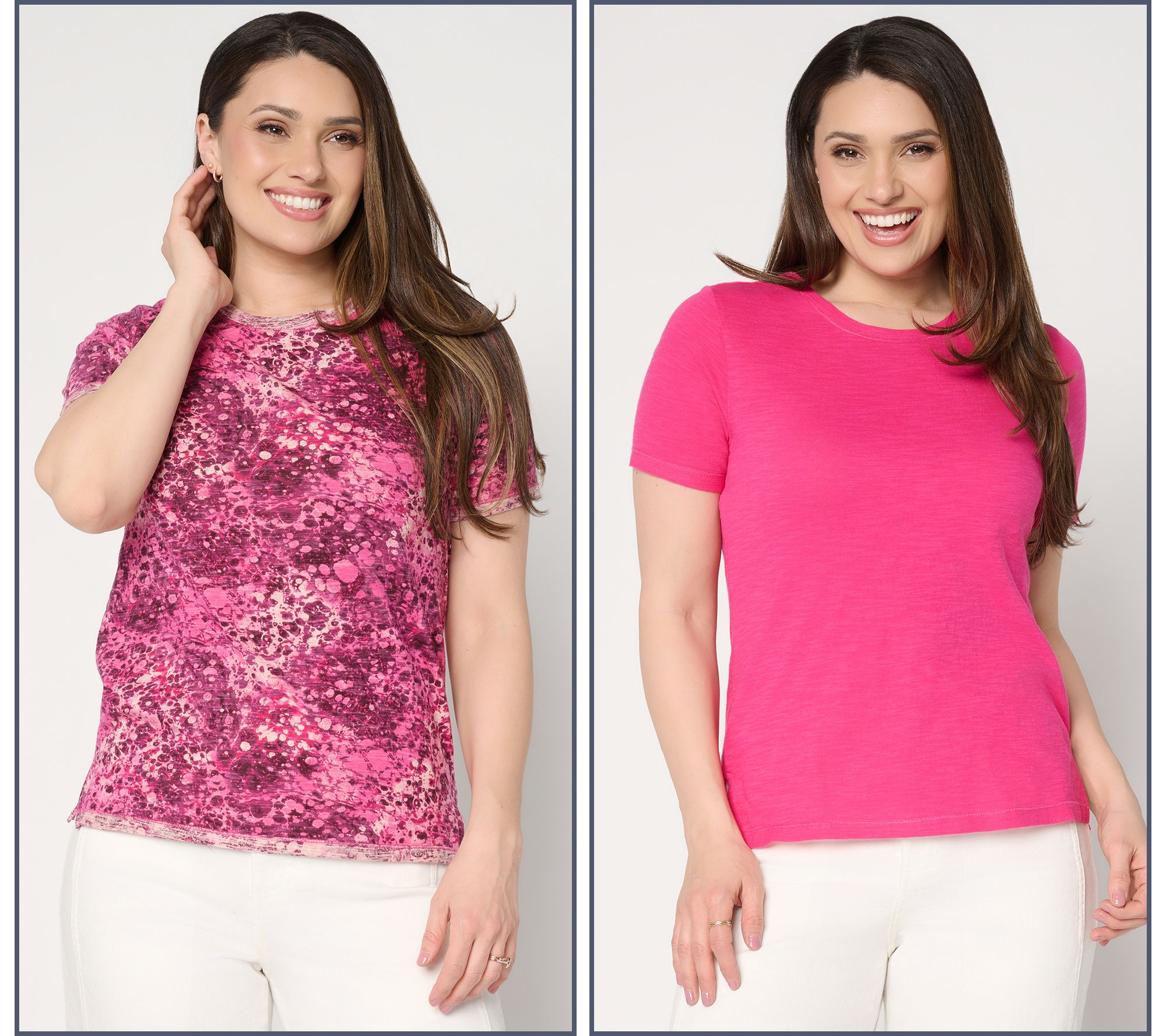 "As Is" LOGO Principles by Lori Goldstein 2 Pack Solid and Printed Tee