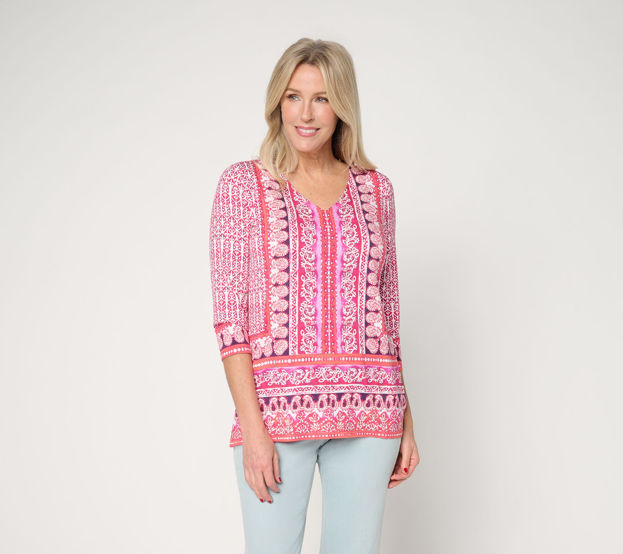 "As Is" Belle Beach by Kim Gravel Ryn Spnx Painted Paisley Boarder TrimTop