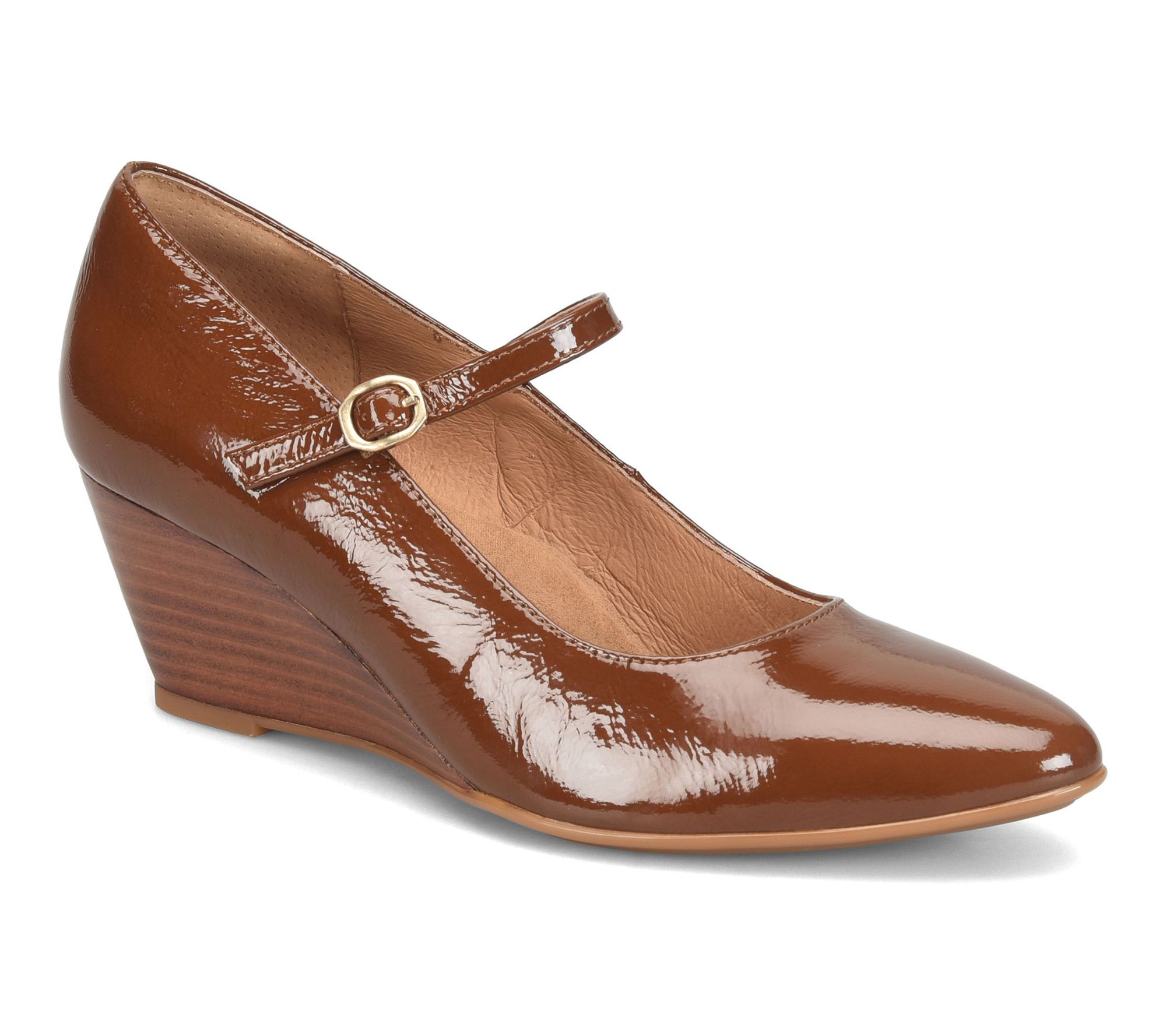 Sofft Leather Mary Jane Wedge - Wisteria