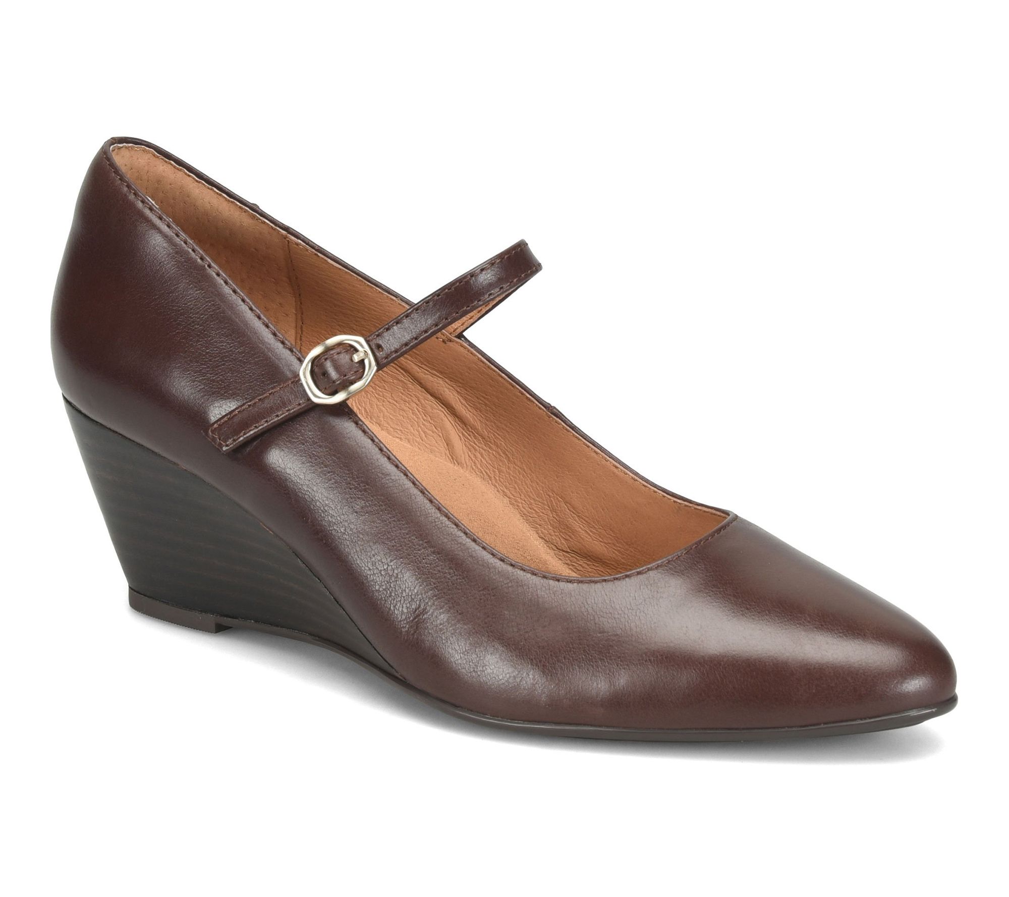 Sofft Leather Mary Jane Wedge - Wisteria