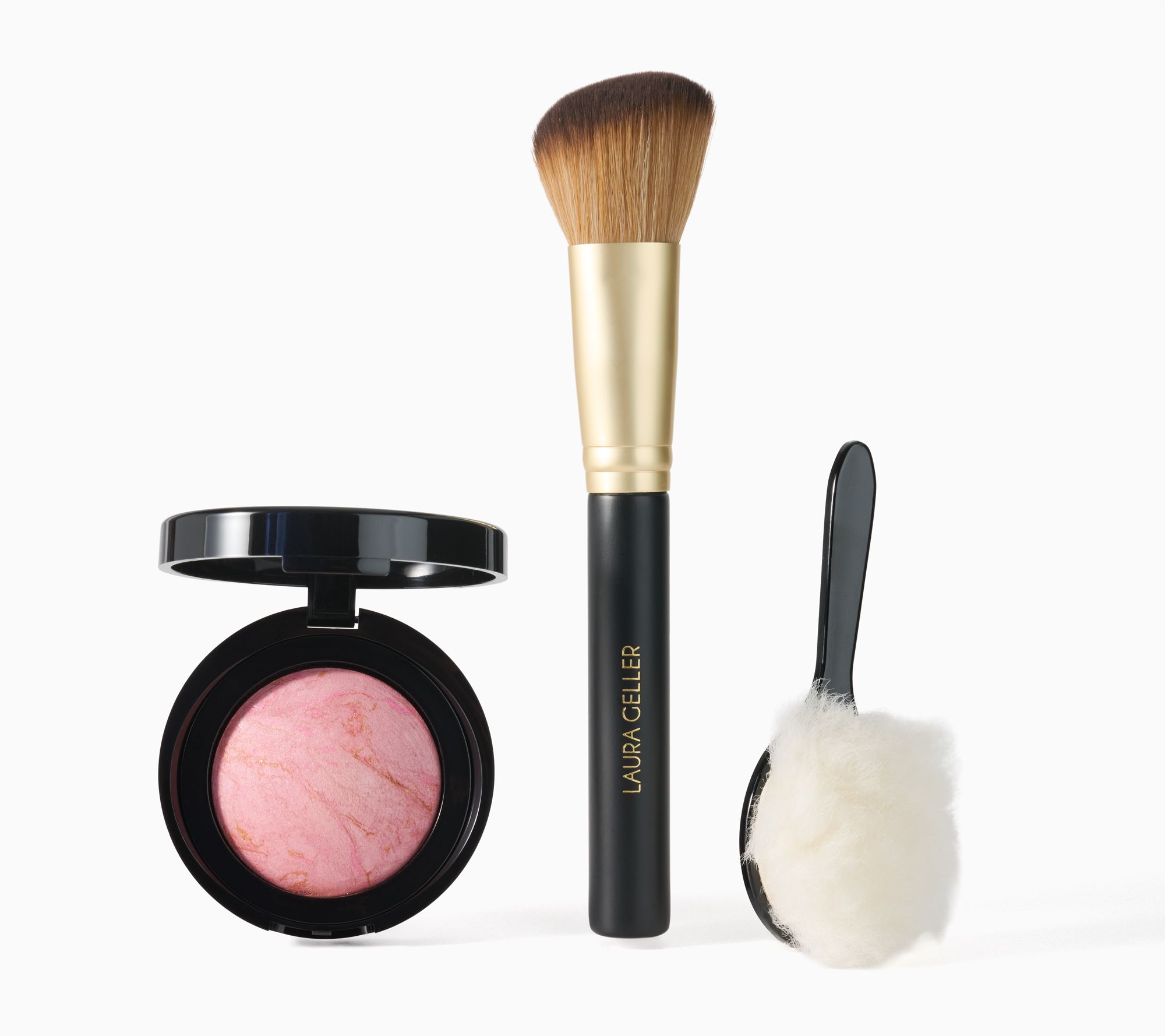 Laura Geller Baked Pink Buttercream BlushNBrighten with Brushes