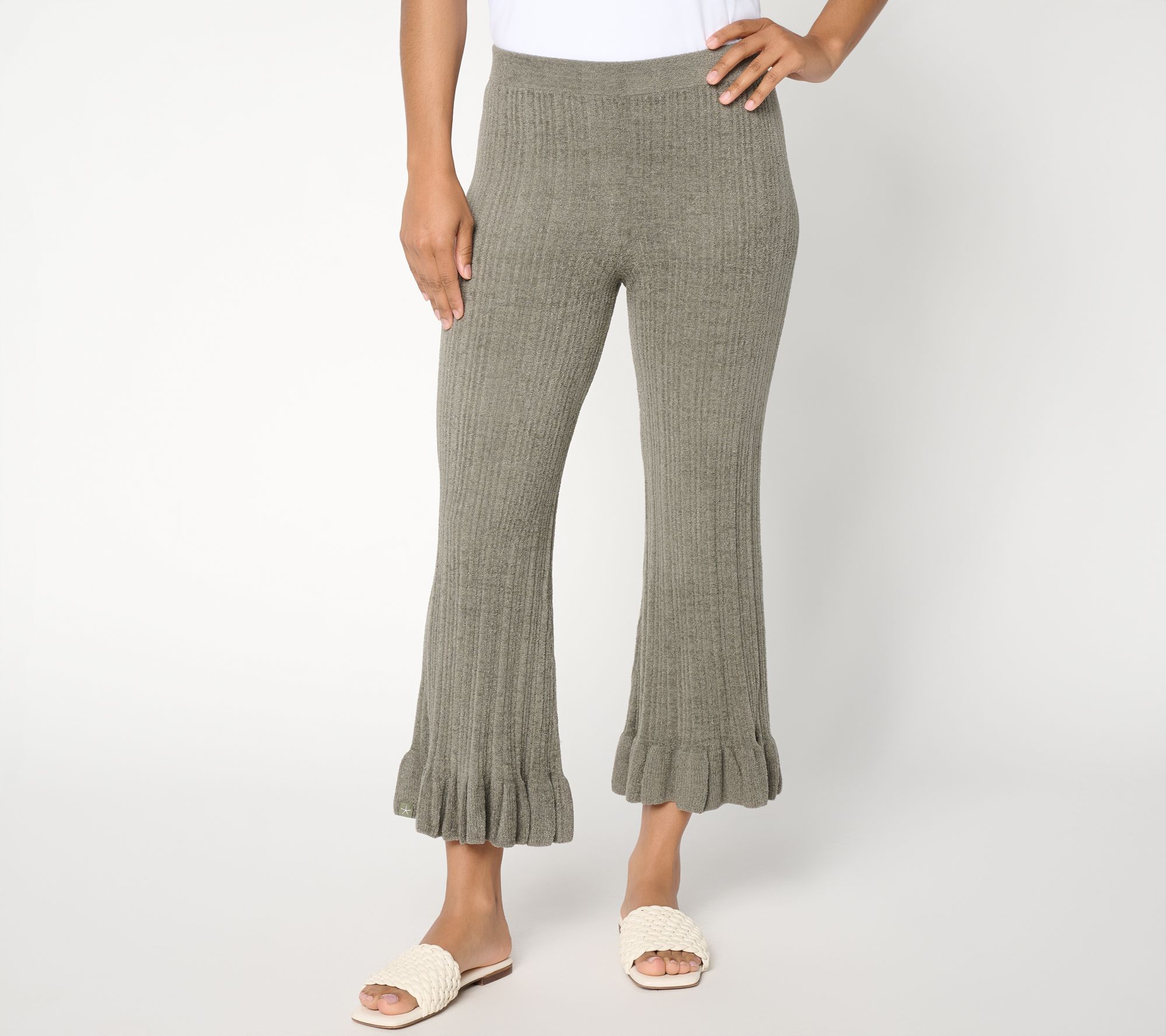 "As Is" Barefoot Dreams Pet CozyChic Ultra Lite Ruffle Hem Pant