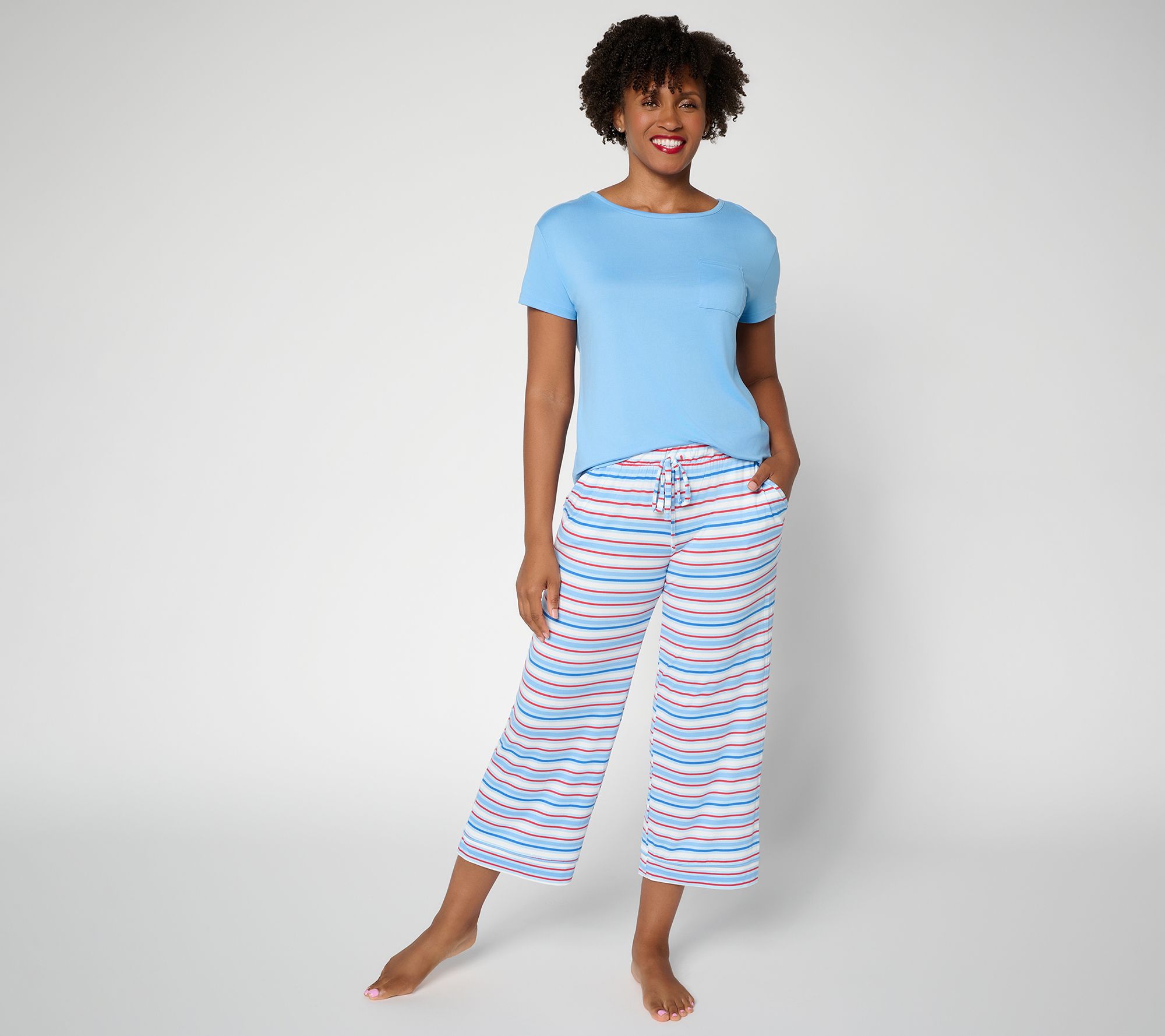 "As Is" MUK LUKs Cloud Knit Americana Pajama Set
