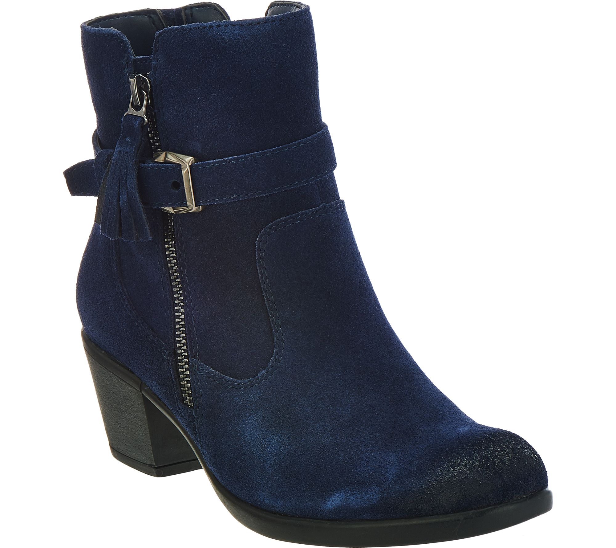 Earth Origins Suede Water Repellent Ankle Boots - Tori - Page 1 — QVC.com