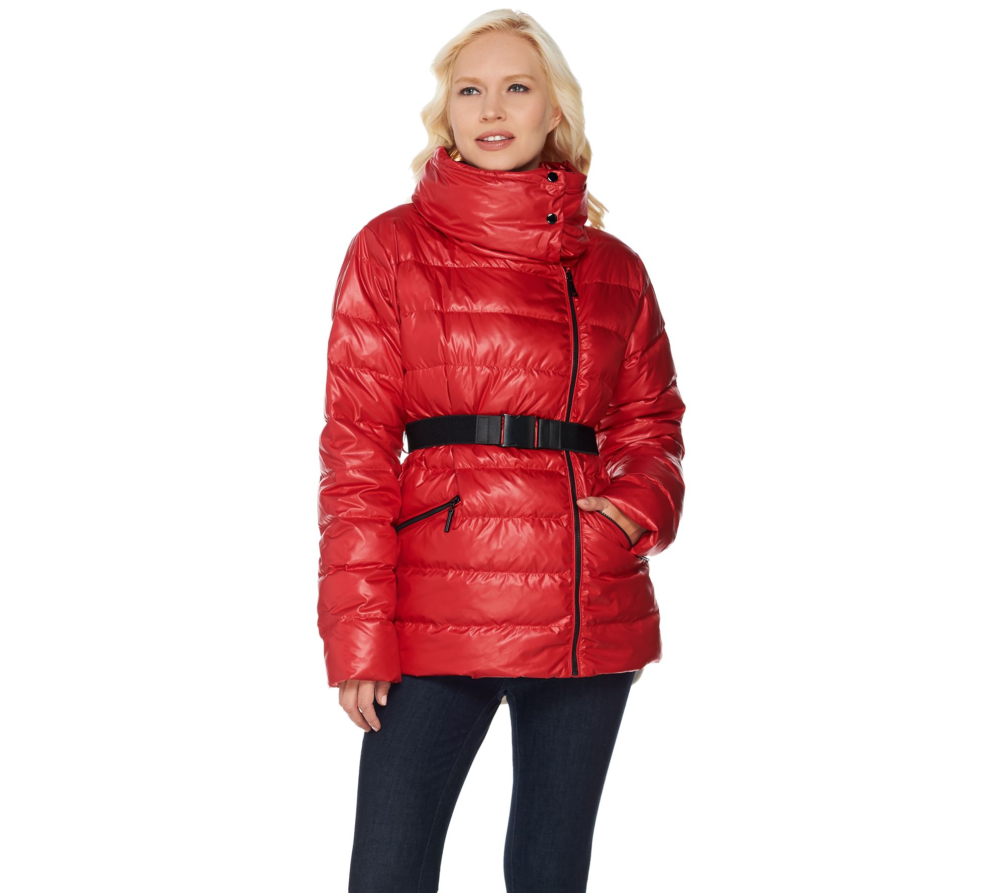 G.I.L.I. Belted Puffer Jacket - QVC.com