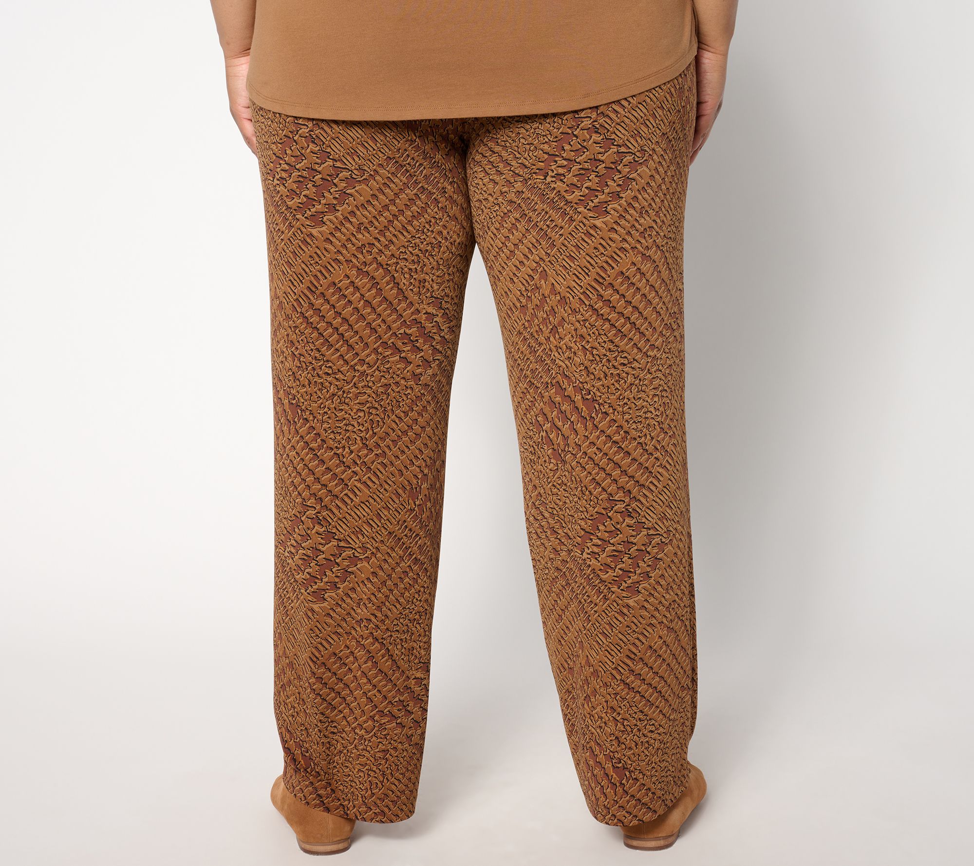 Susan Graver Regular Printed Liquid Knit Pull-On Pants - QVC.com
