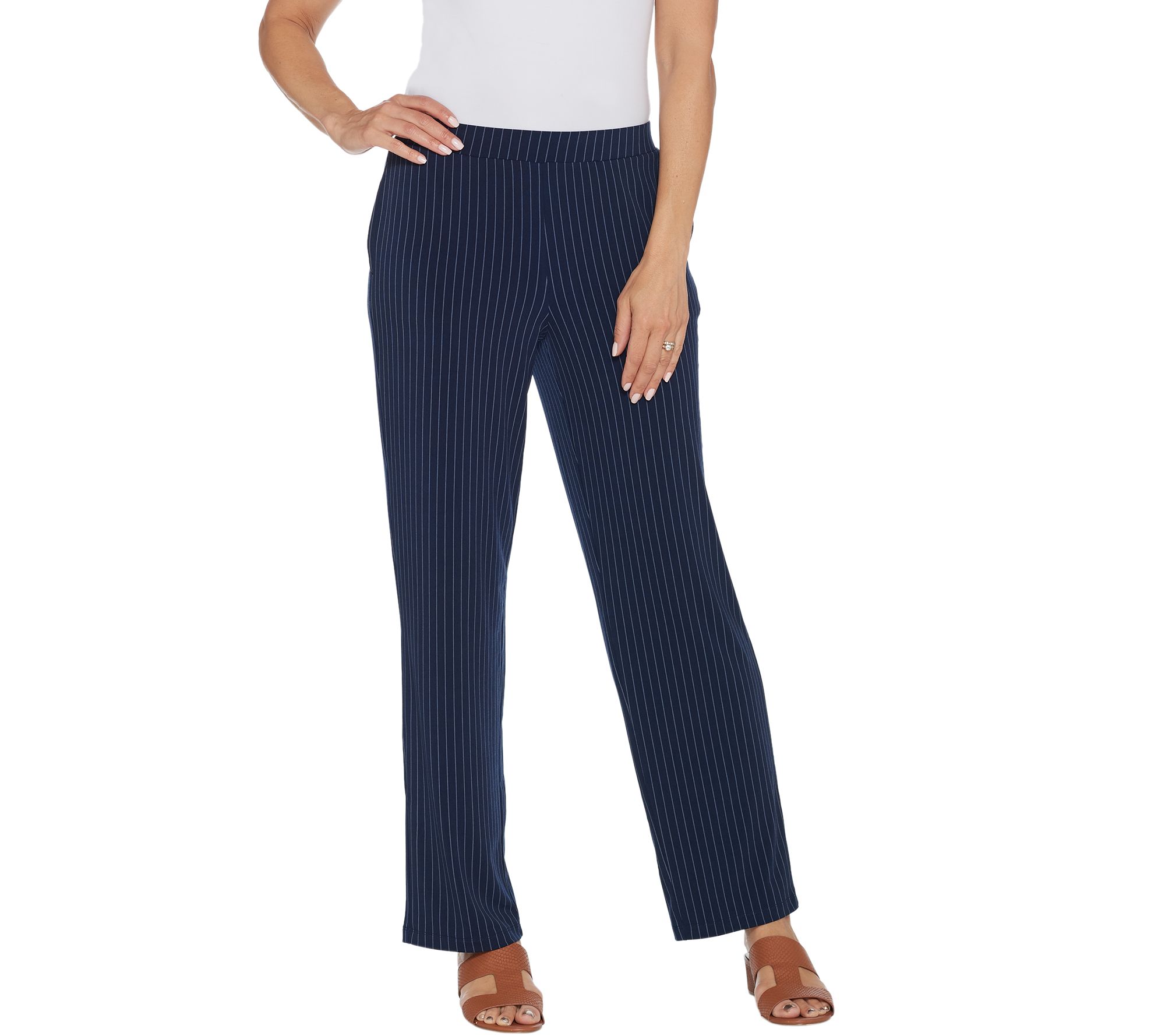 Susan Graver Regular Printed Liquid Knit Pull-On Pants