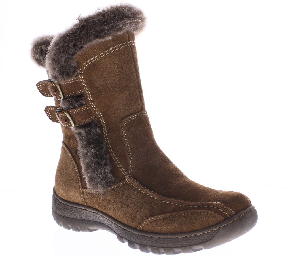 Spring Step Suede and Faux Fur Boots - Achieve - QVC.com