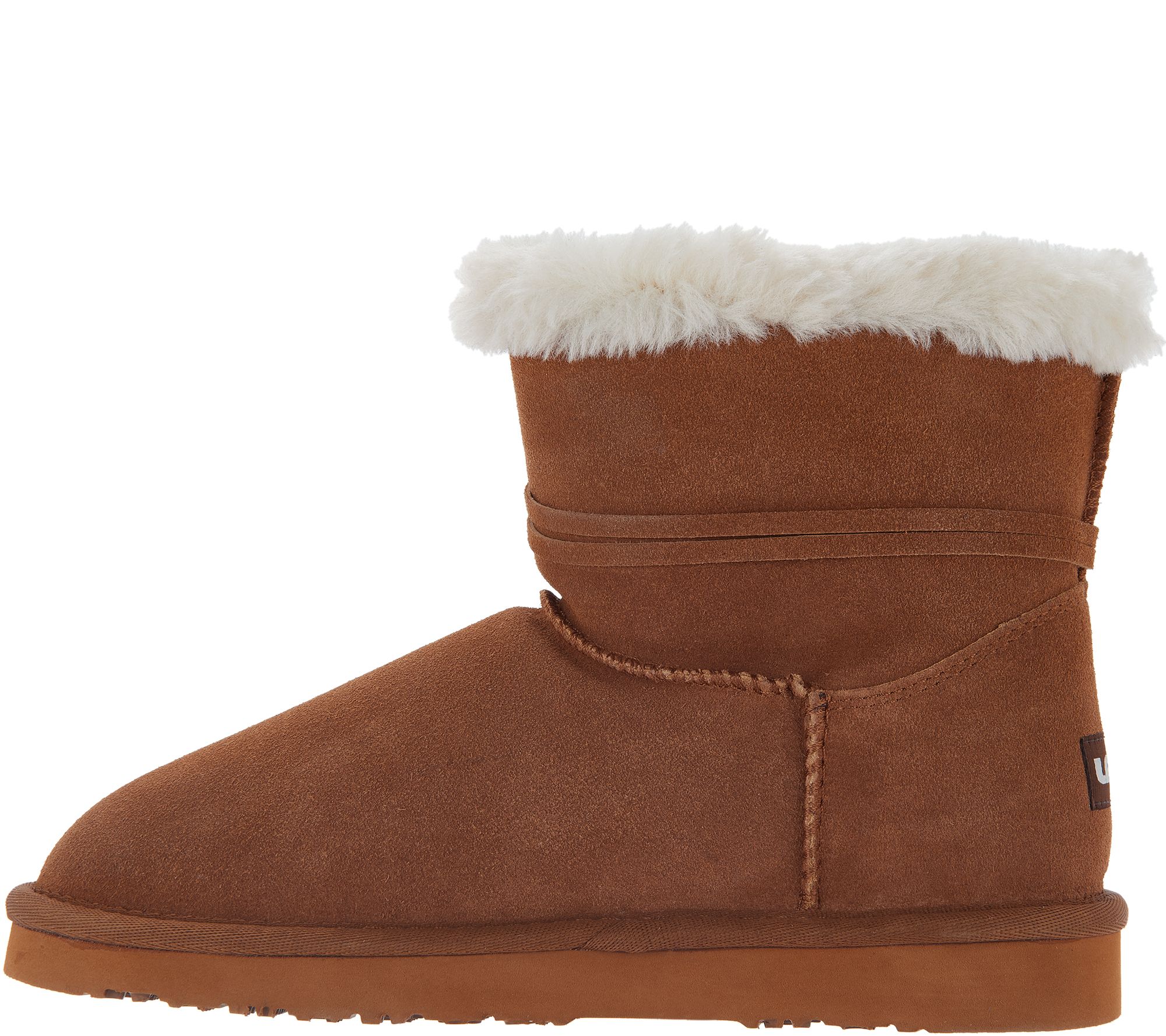 tan suede tassel ankle boots