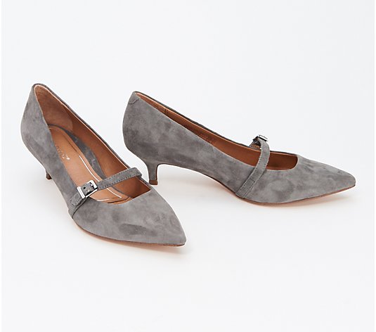 Vionic Suede or Leather Mary Jane Pumps - Minnie