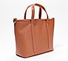 Real Simple Pebble Leather Small Zip Top Tote with Crossbody Strap, 2 of 5