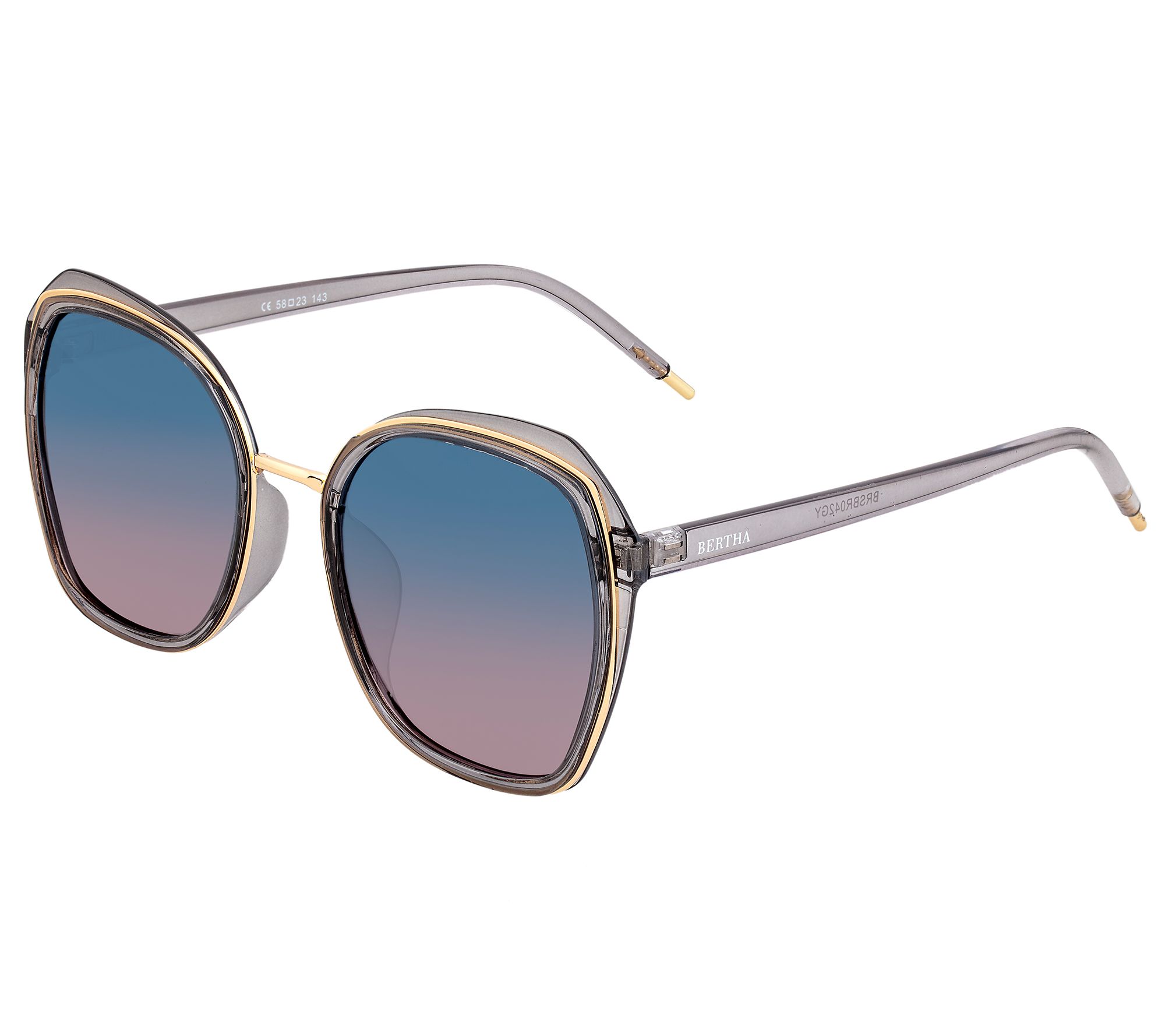 Bertha Polarized Square Sunglasses - Jade