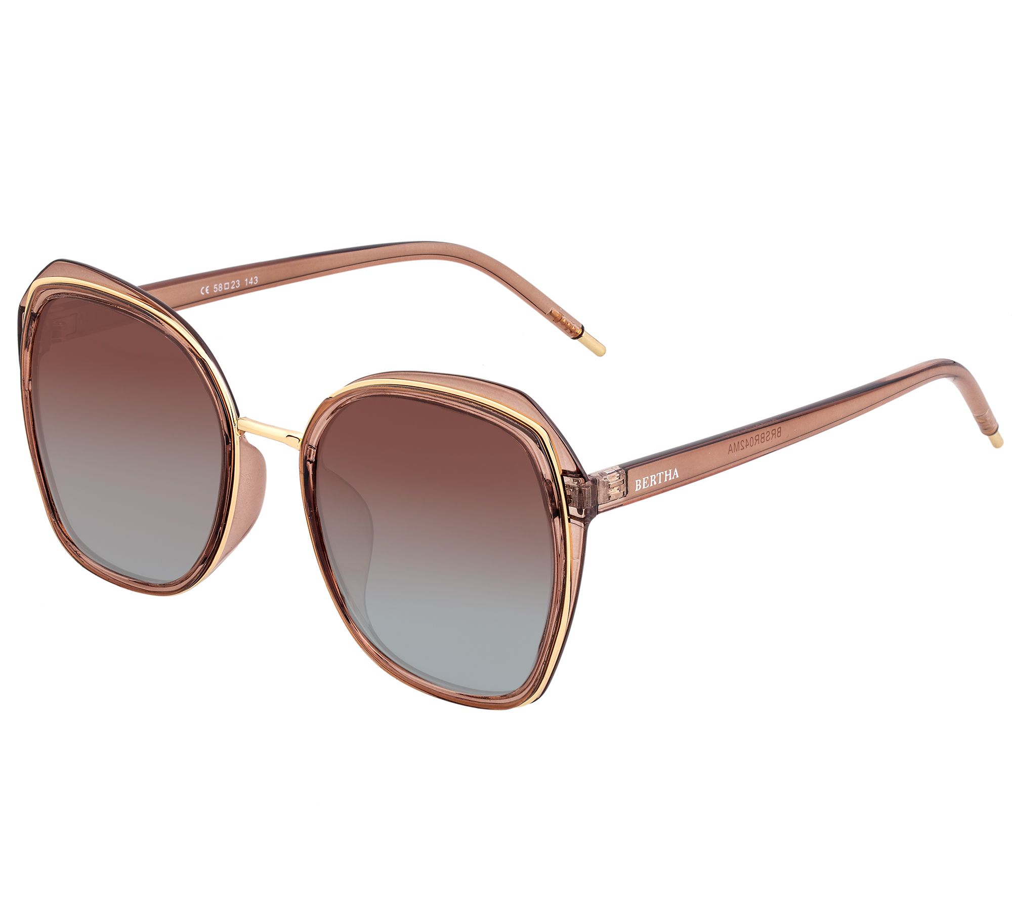 Bertha Polarized Square Sunglasses - Jade