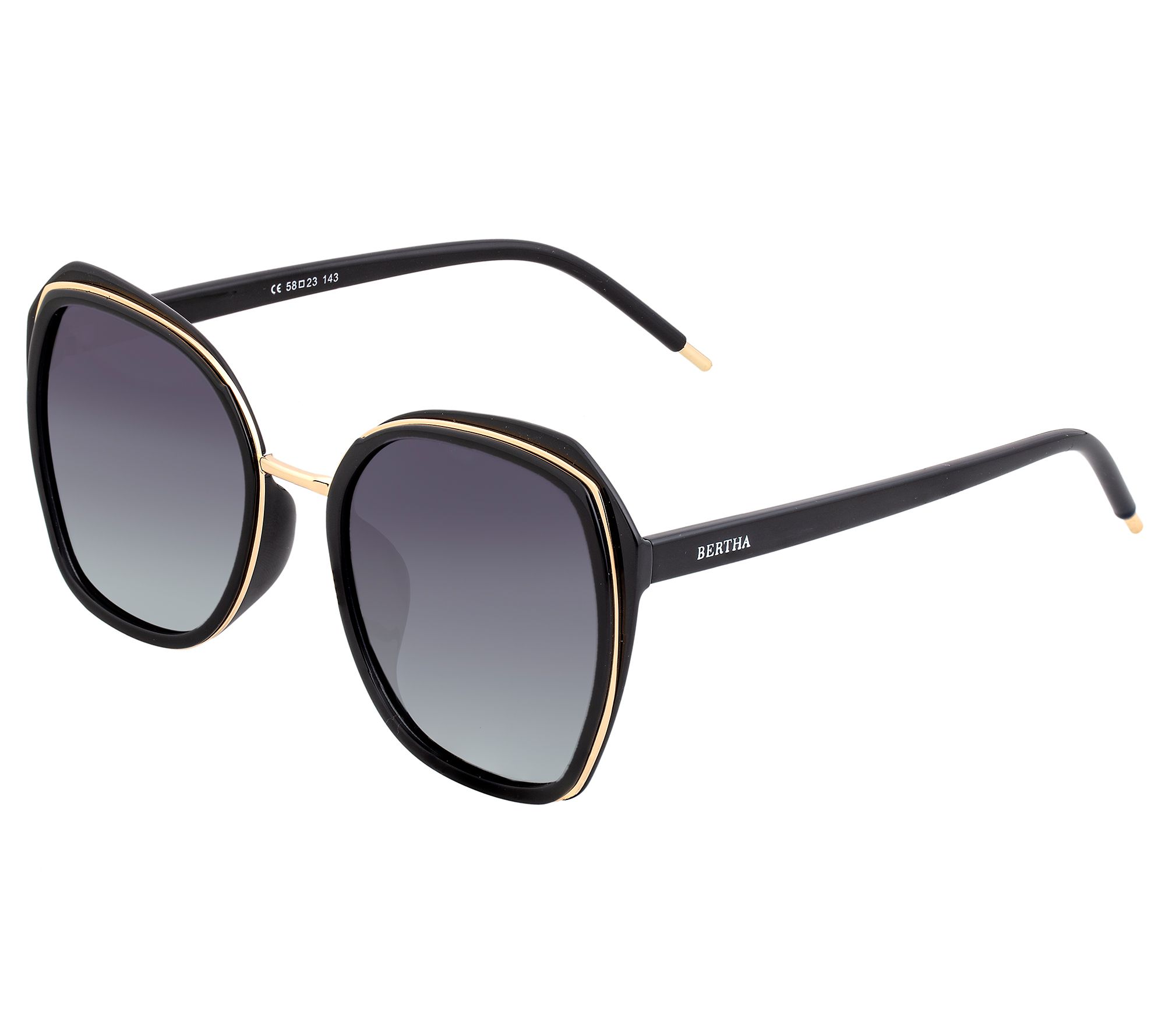 Bertha Polarized Square Sunglasses - Jade