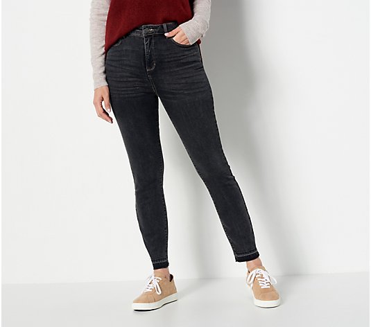 Susan Graver Petite Stretch Denim High-Waisted Skinny Jeans