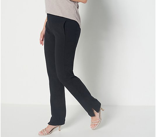 Women with Control Regular Cotton Jersey Contour Waist Slim Pants