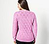 Susan Graver Button-Front Pointelle Cardigan Sweater, 1 of 2
