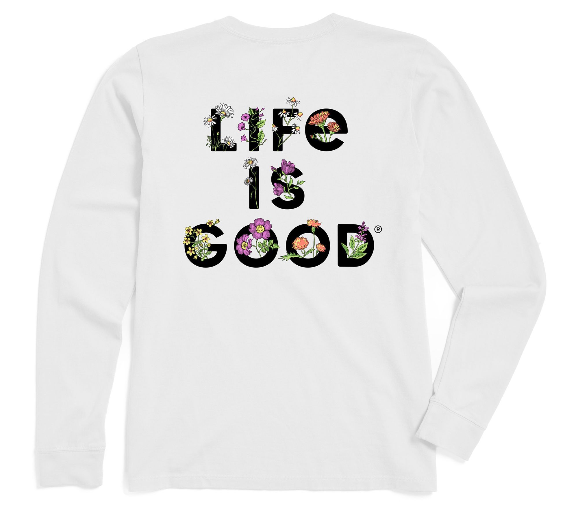 Life Is Good Women S Lig Stack Flowers Ls Crusher Lite Tee