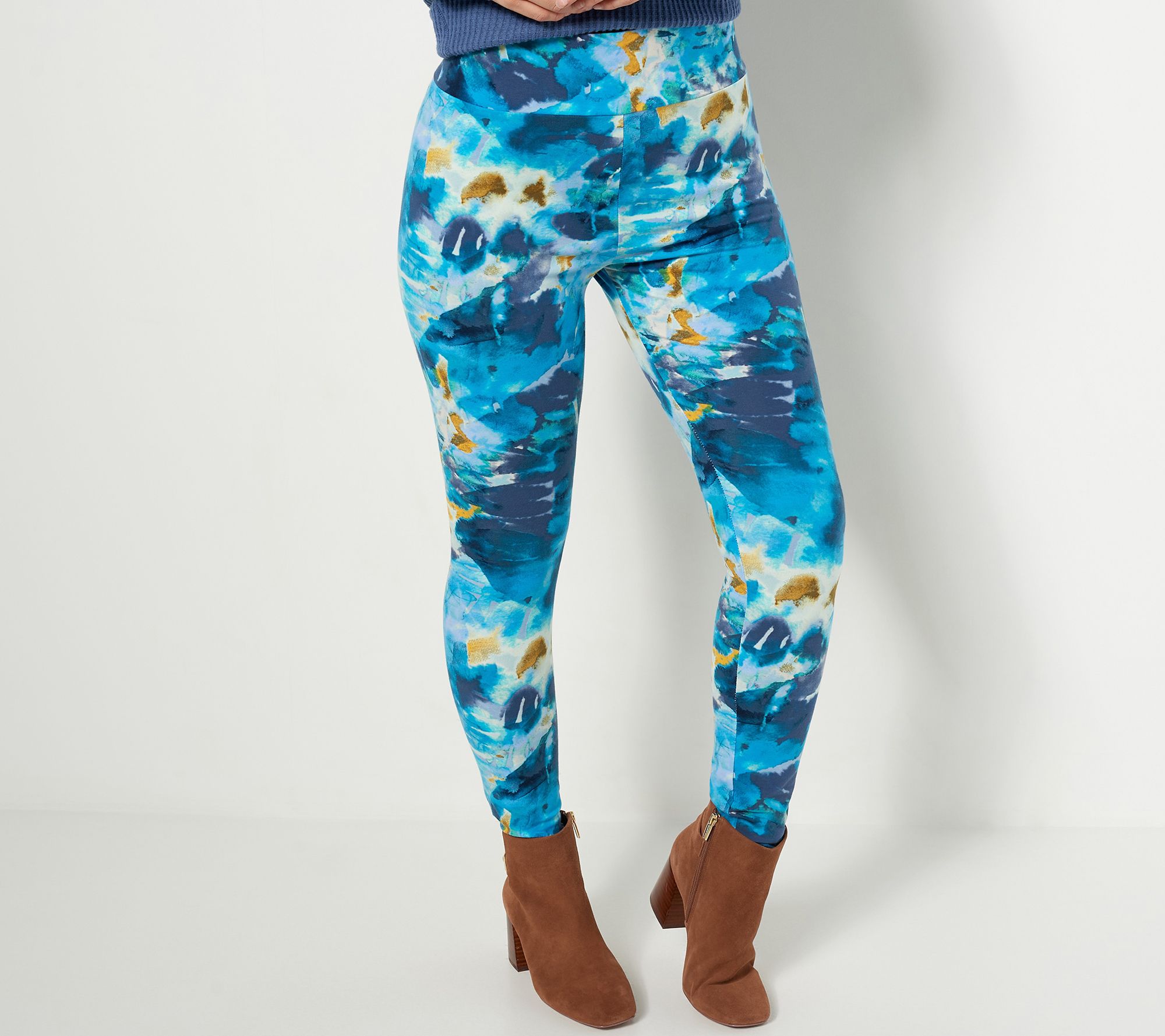 LOGO Layers by Lori Goldstein Solid or Printed Leggings 