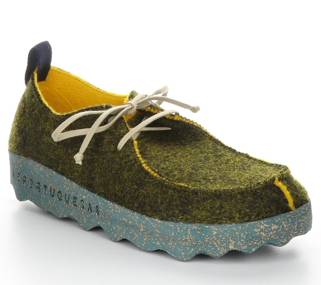 Asportuguese by FLY London Wool Cork Sole Shoes- Chat