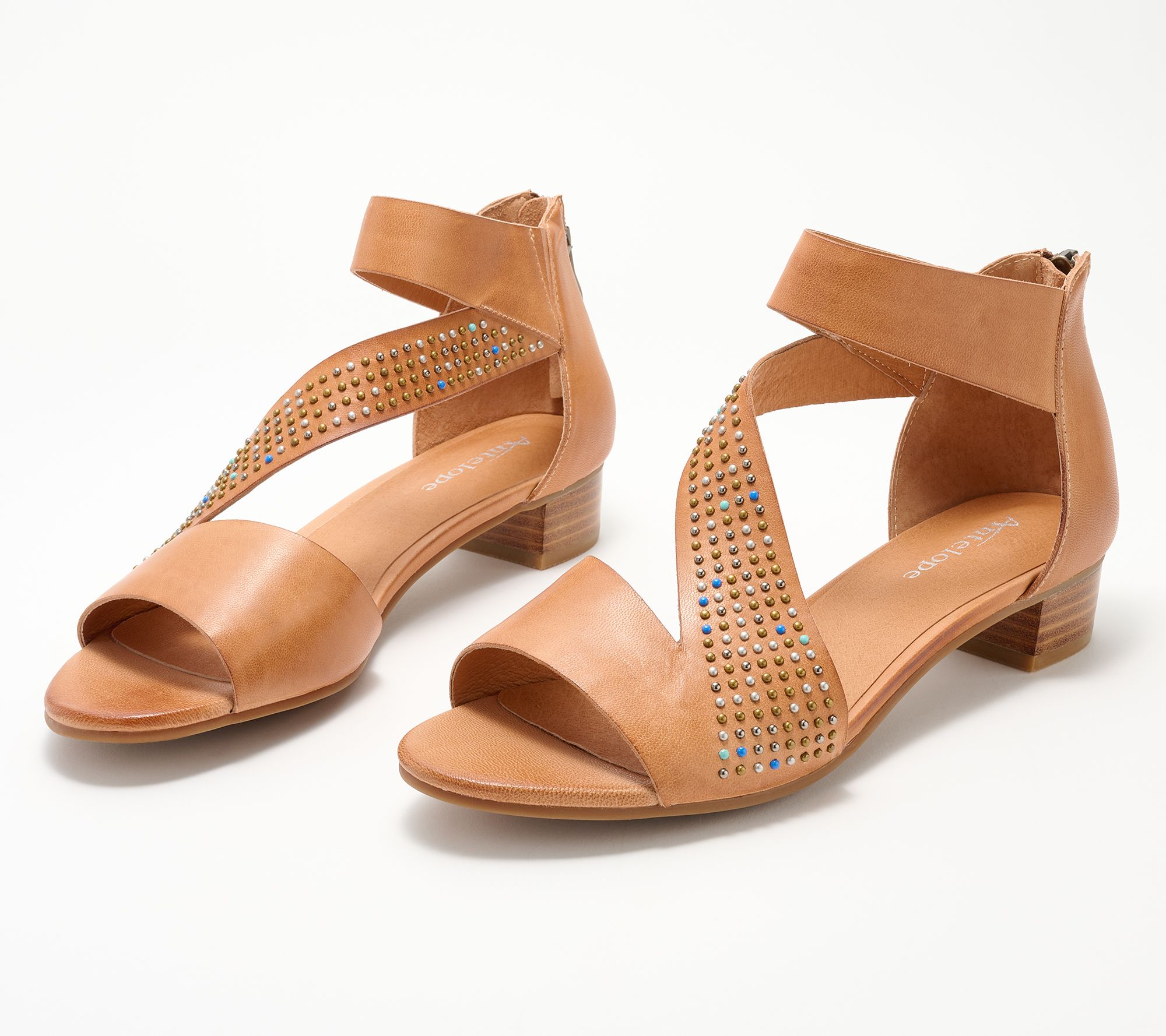 Antelope Leather Heeled Sandals - Birdie