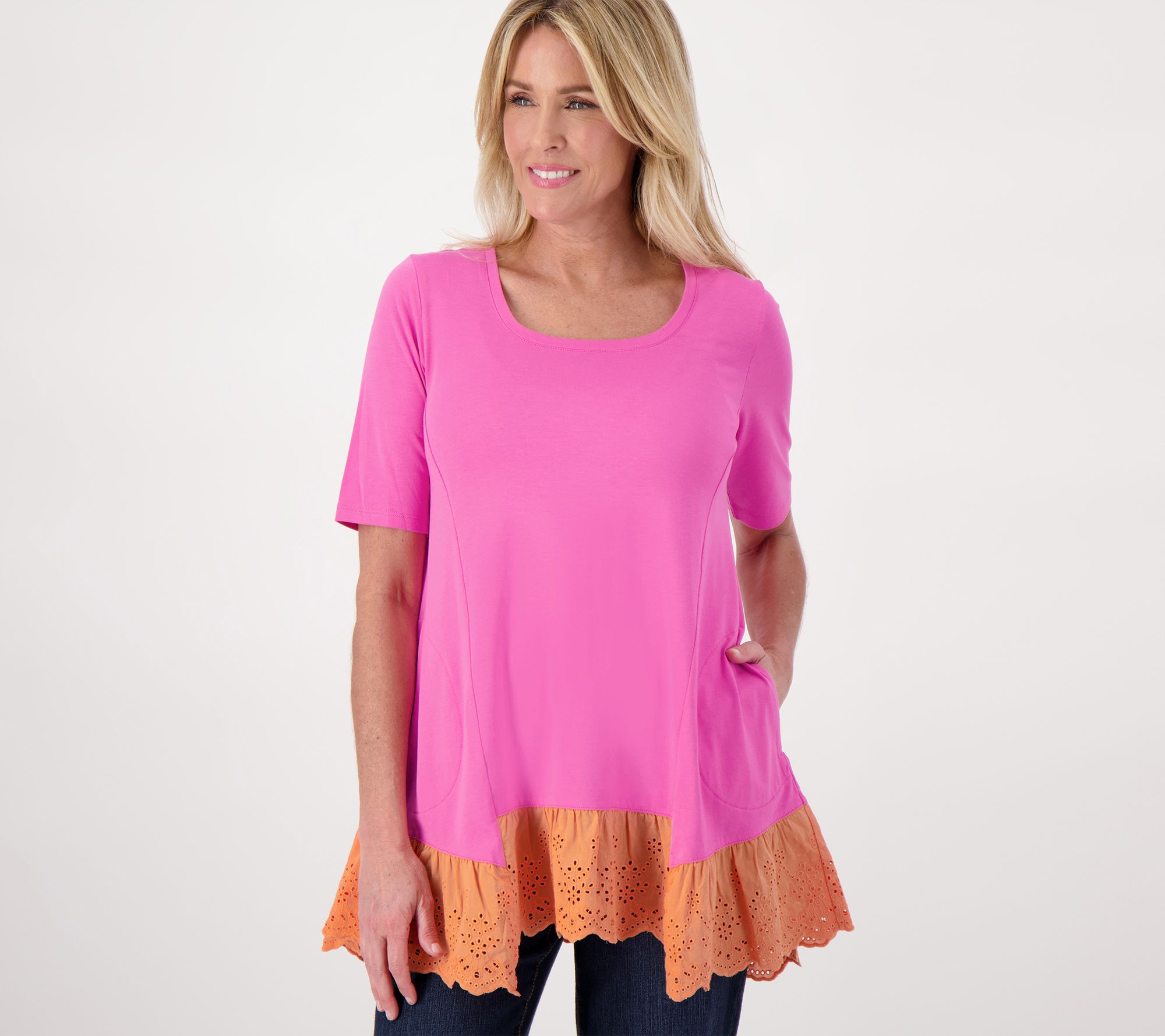 LOGO by Lori Goldstein - Pink - Blouses & Tops 