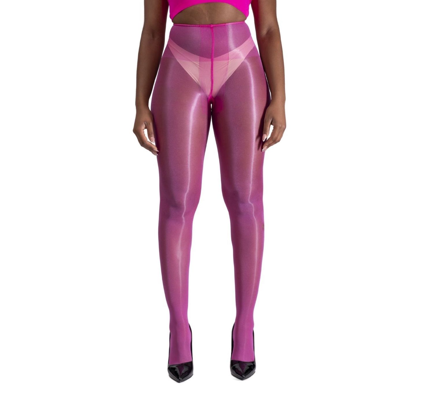 LECHERY Lustrous Silk Shiny Highwaist 20 DenierNylon Tights