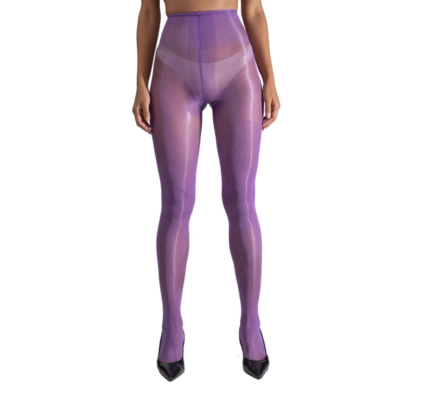 LECHERY Lustrous Silk Shiny Highwaist 20 DenierNylon Tights