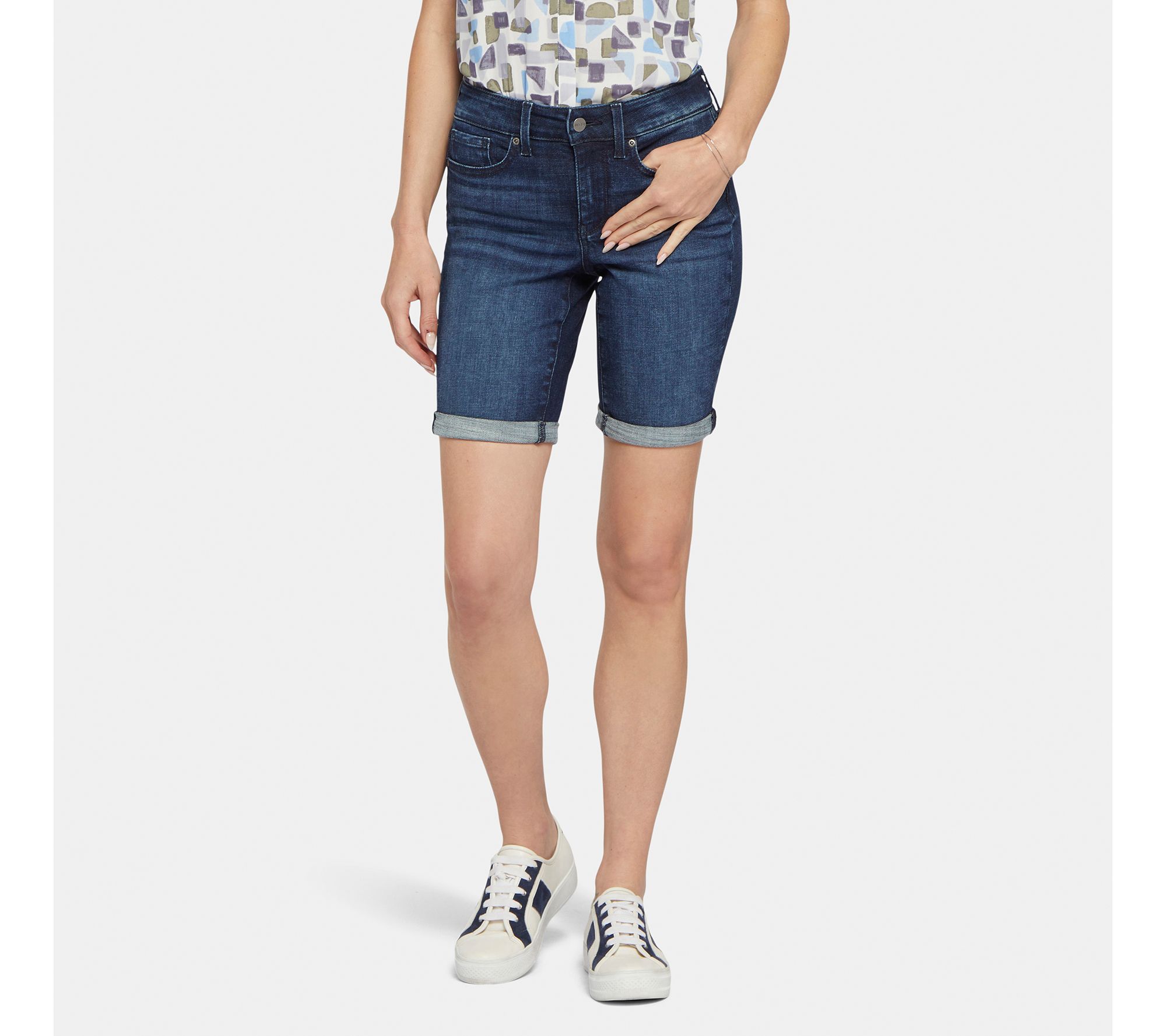 NYDJ Ella Denim Shorts with Rolled Cuffs