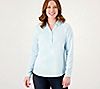 "As Is" Denim & Co. Essentials Perfect Jersey Long-Sleeve Henley Top