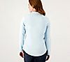 "As Is" Denim & Co. Essentials Perfect Jersey Long-Sleeve Henley Top, 1 of 3