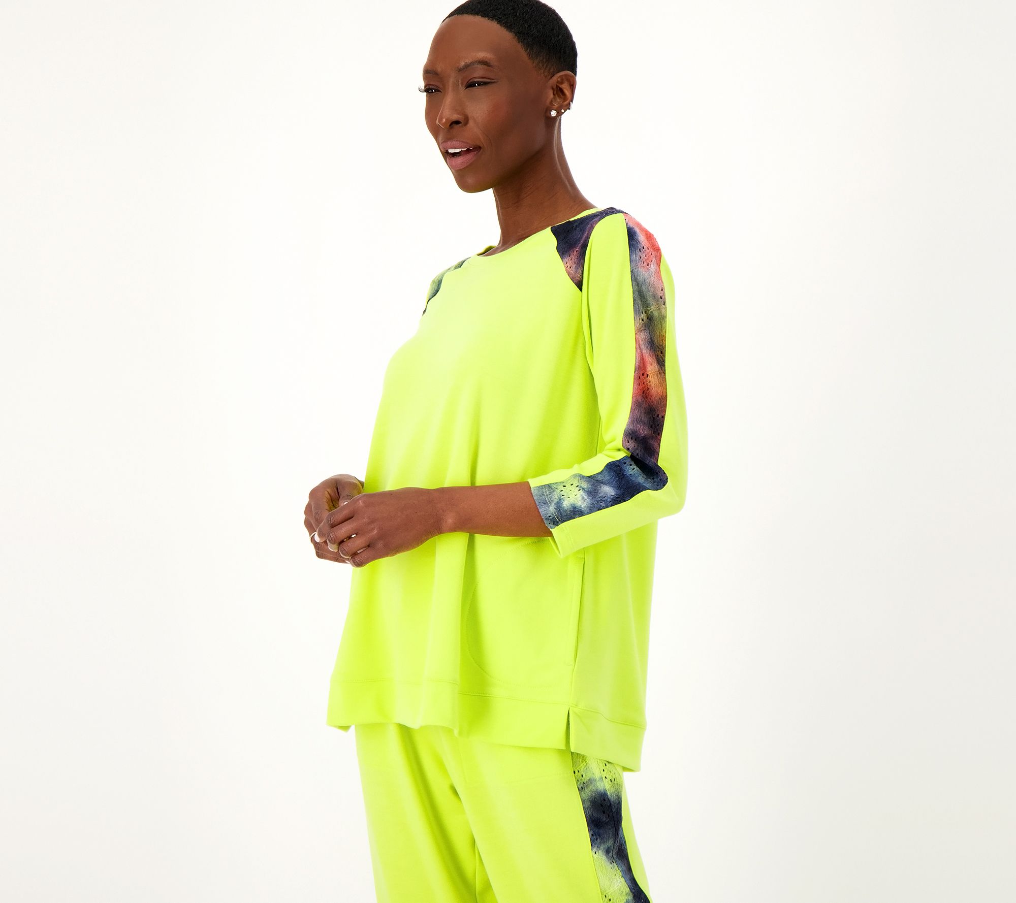 "As Is" LOGO Lounge by Lori Goldstein Print French Terry Pullover