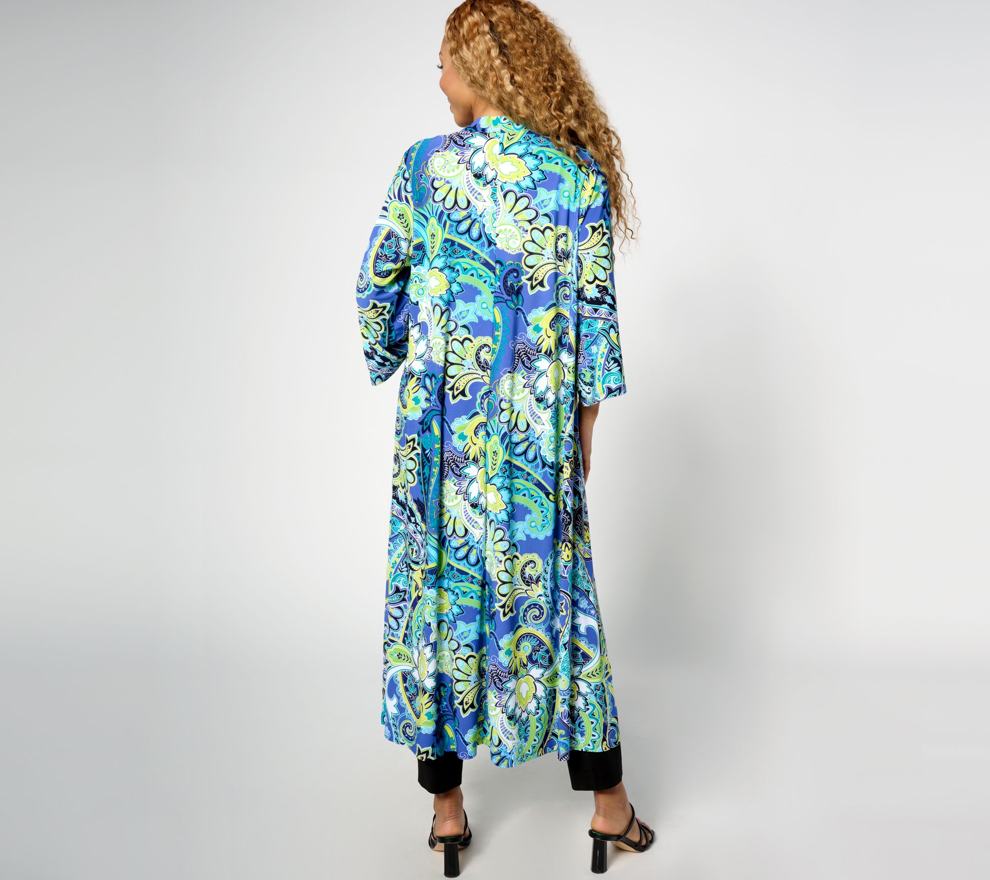 Attitudes by Renee Como Jersey Petite Printed Duster - QVC.com