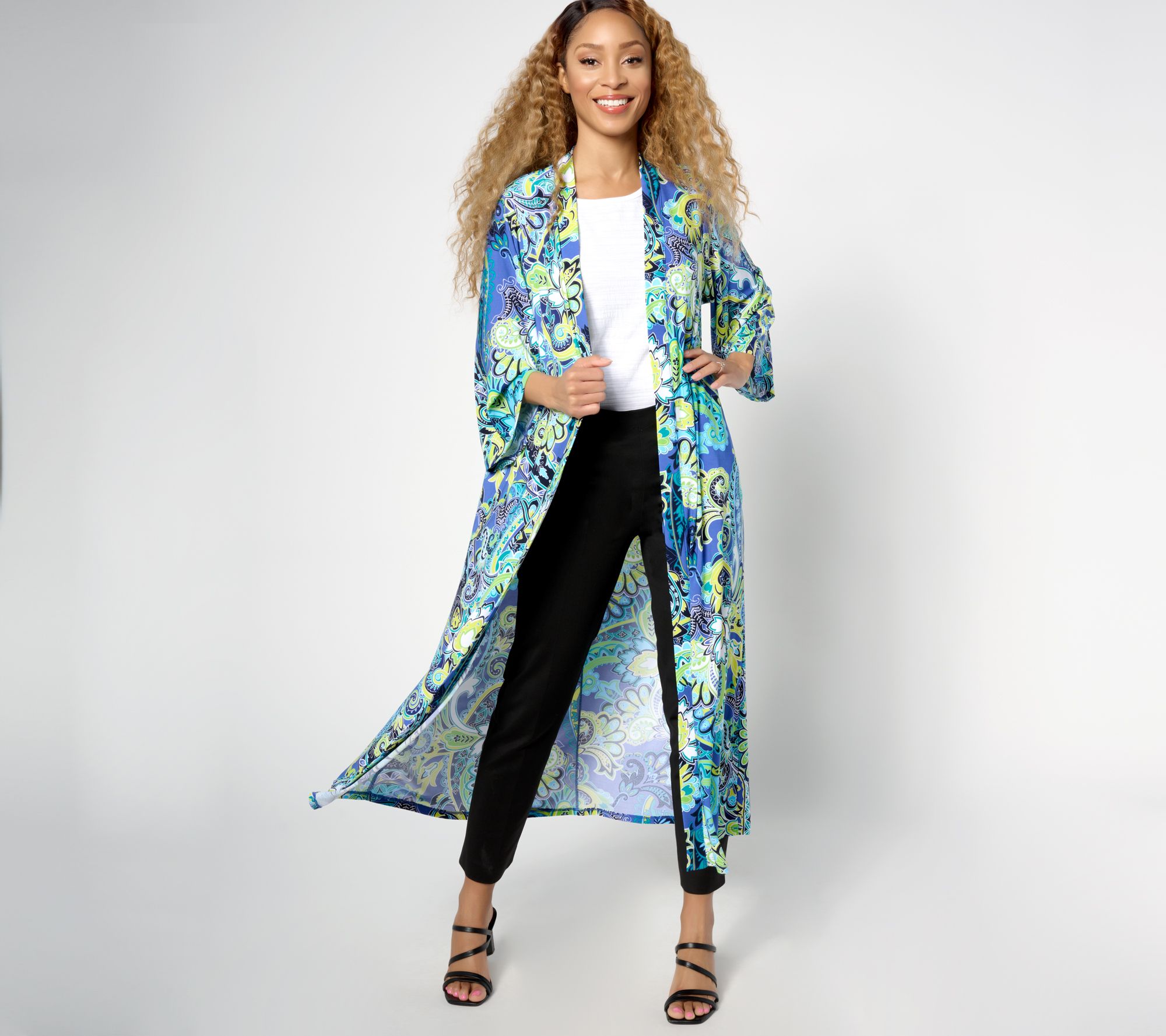 Attitudes by Renee Como Jersey Petite Printed Duster