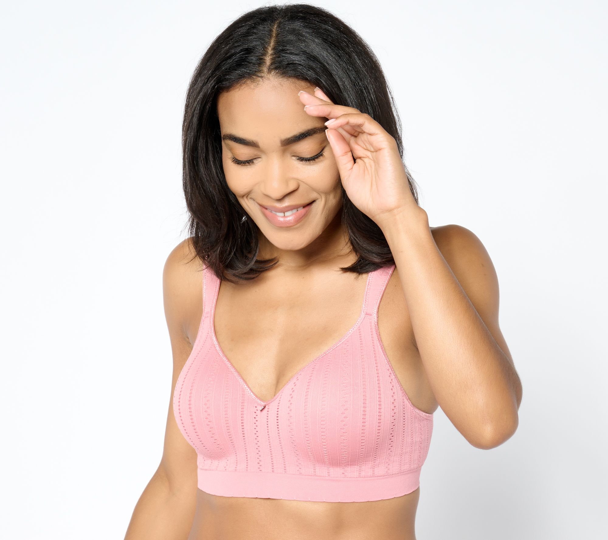 Breezies Seamless Pointelle Underwire T-Shirt Bra