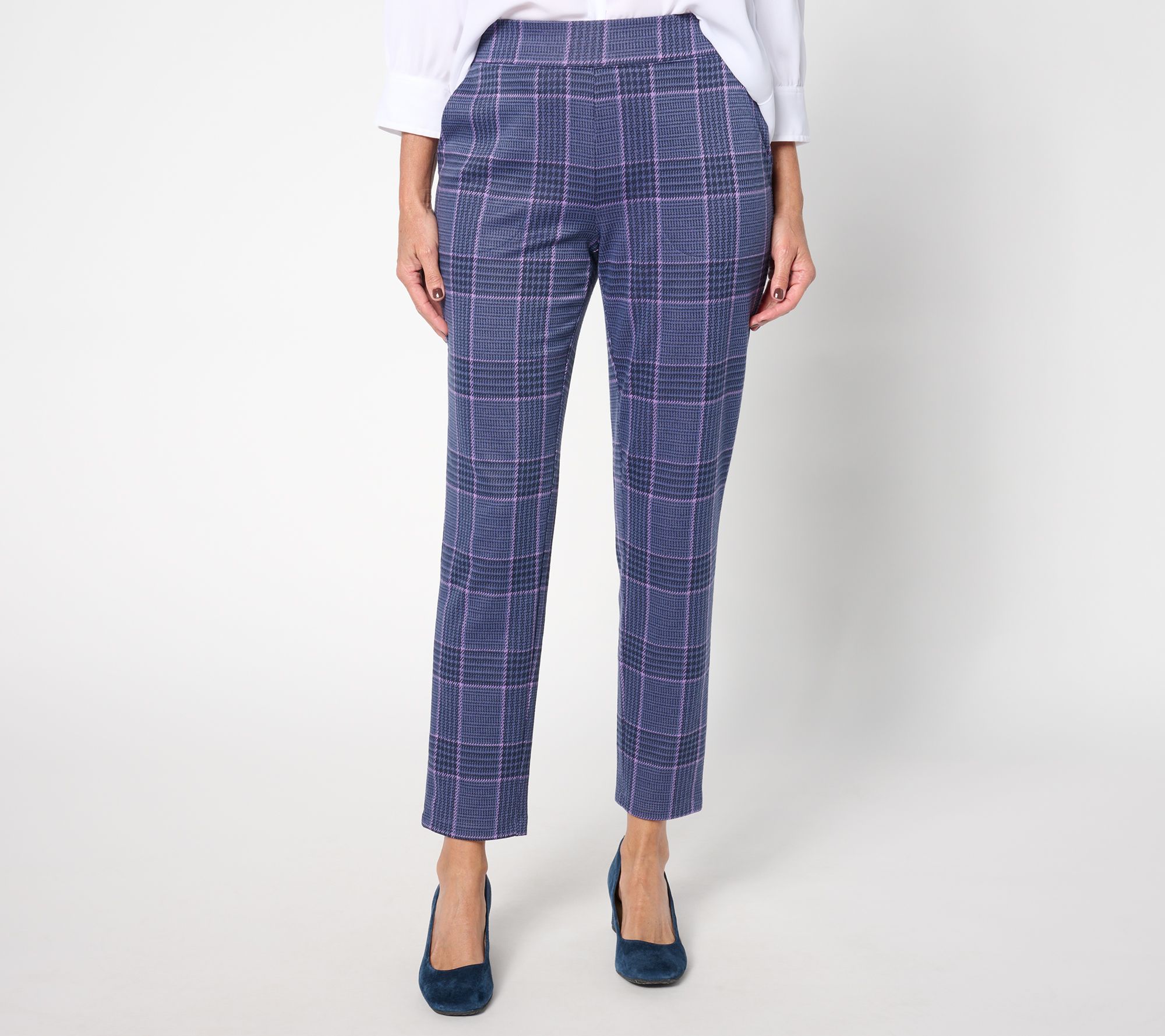 Denim & Co. Signature Petite Knit Jacquard Ankle Pant