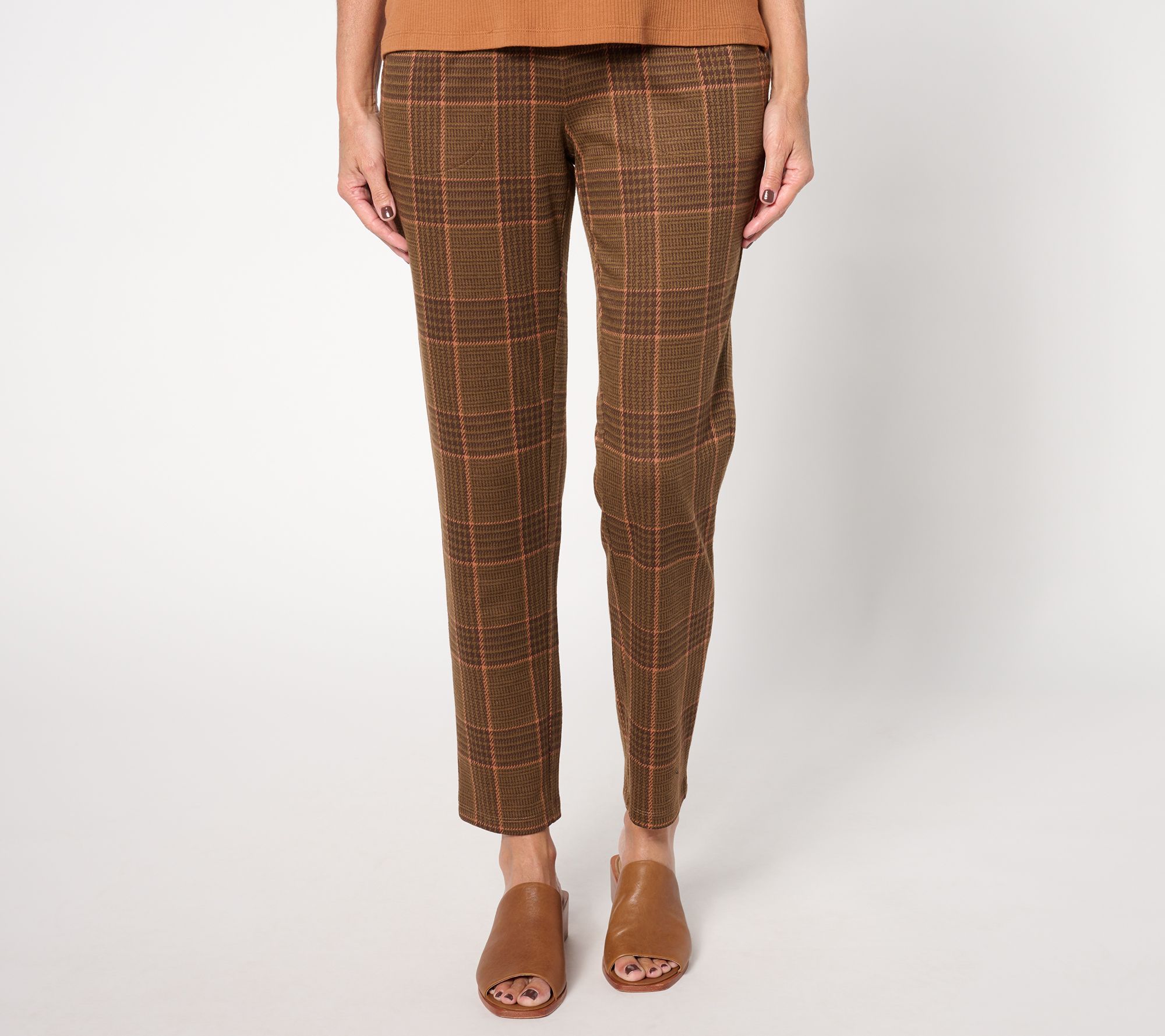 Denim & Co. Signature Petite Knit Jacquard Ankle Pant