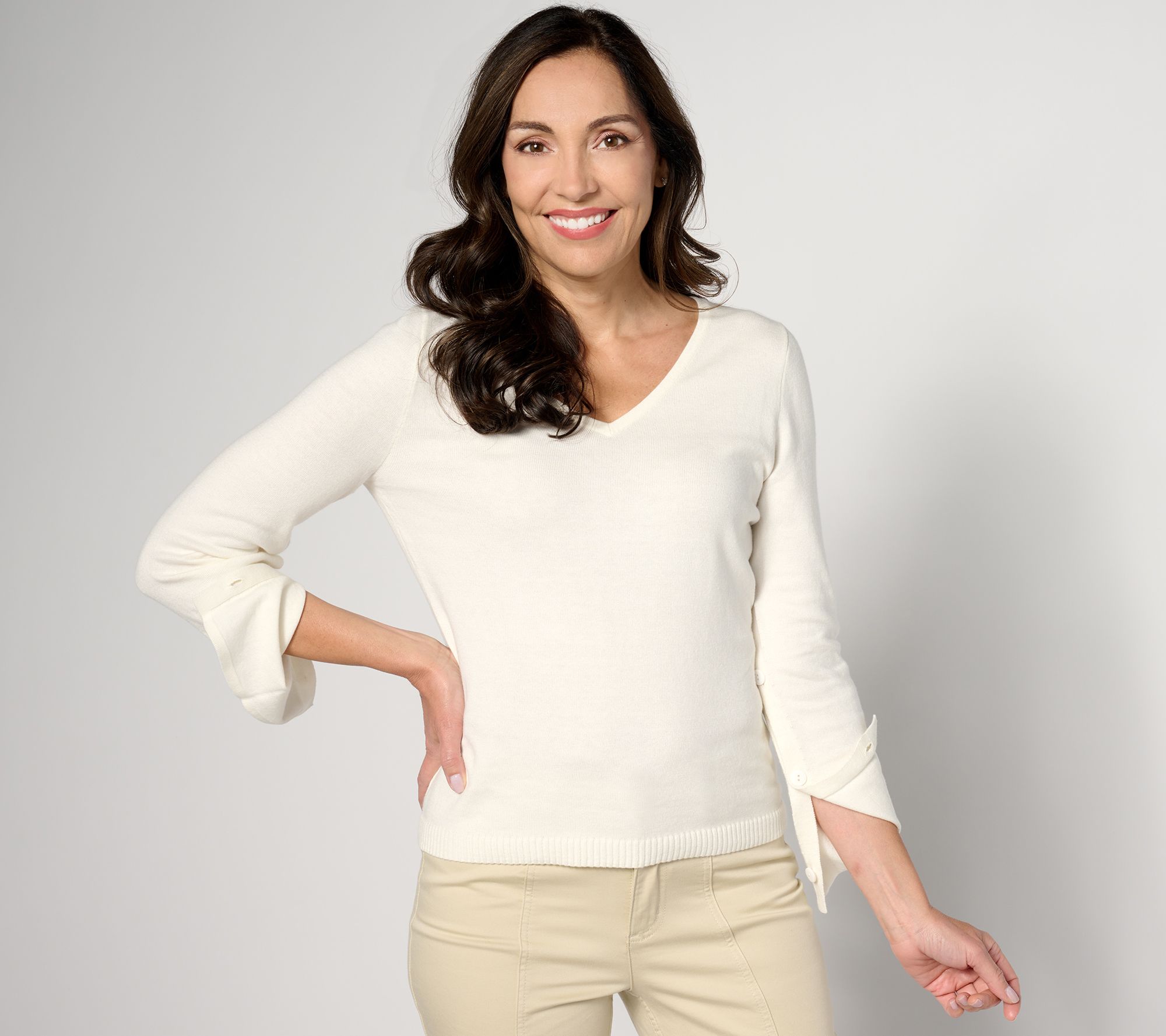 "As Is" BEAUTIFUL by Lawrence Zarian The Sophie Button Sweater