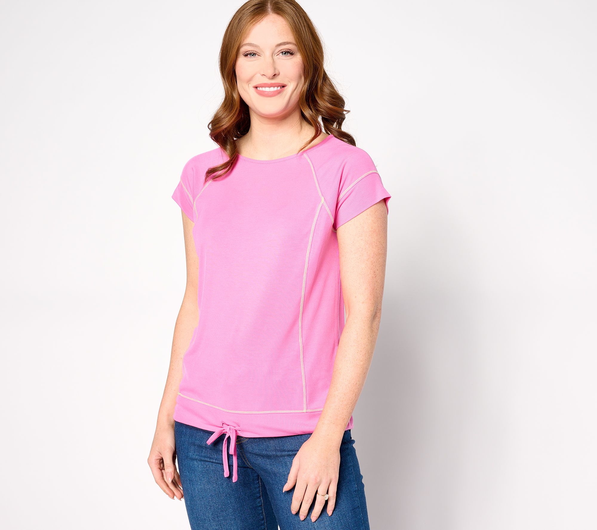 "As Is" Belle Body by Kim Gravel Raglan Drawstring Waist Top