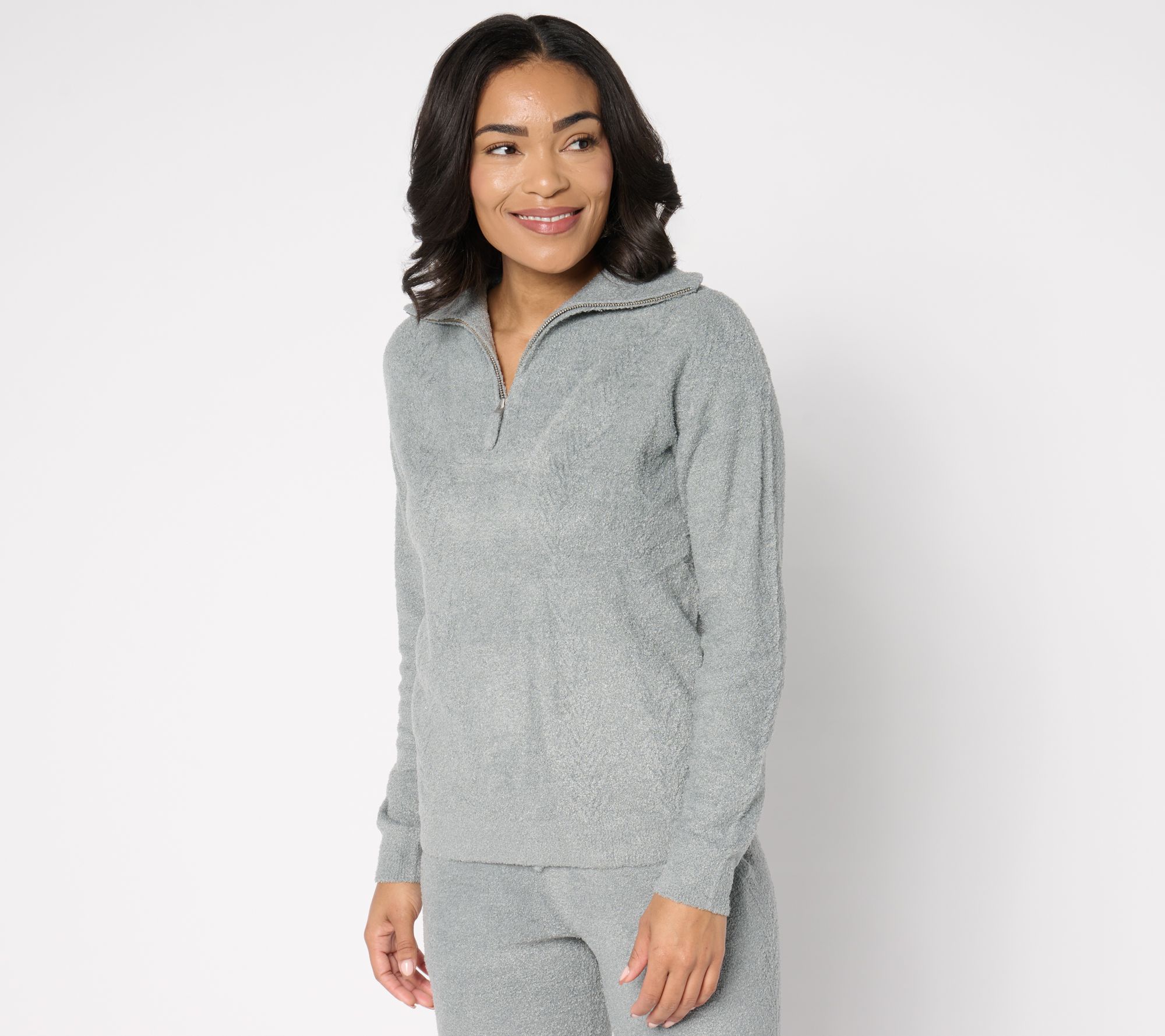 Barefoot Dreams CozyChic Lite Cable Half Zip Pullover