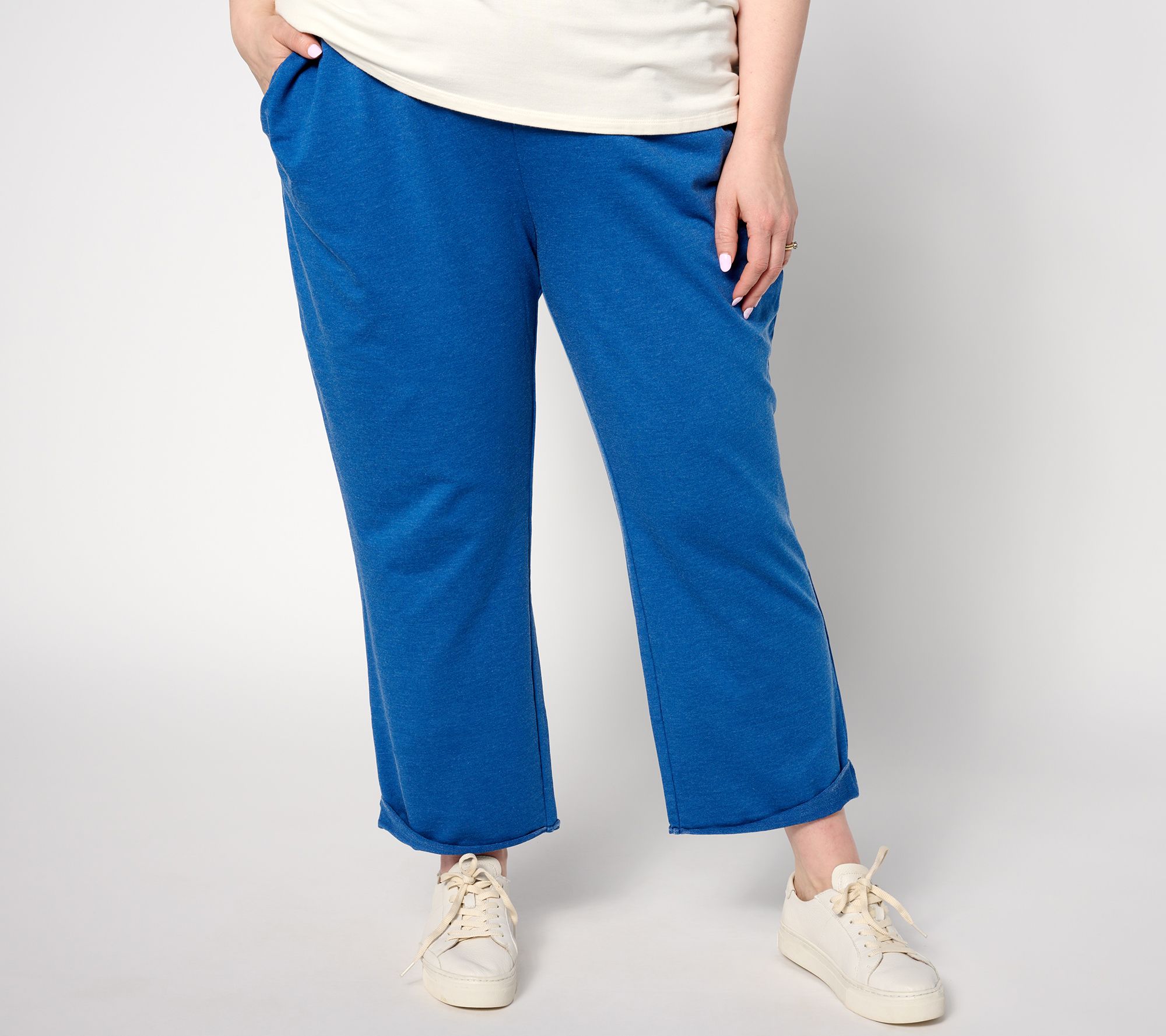 "As Is" Anybody Lounge Petite Beach Wash French Terry Pants